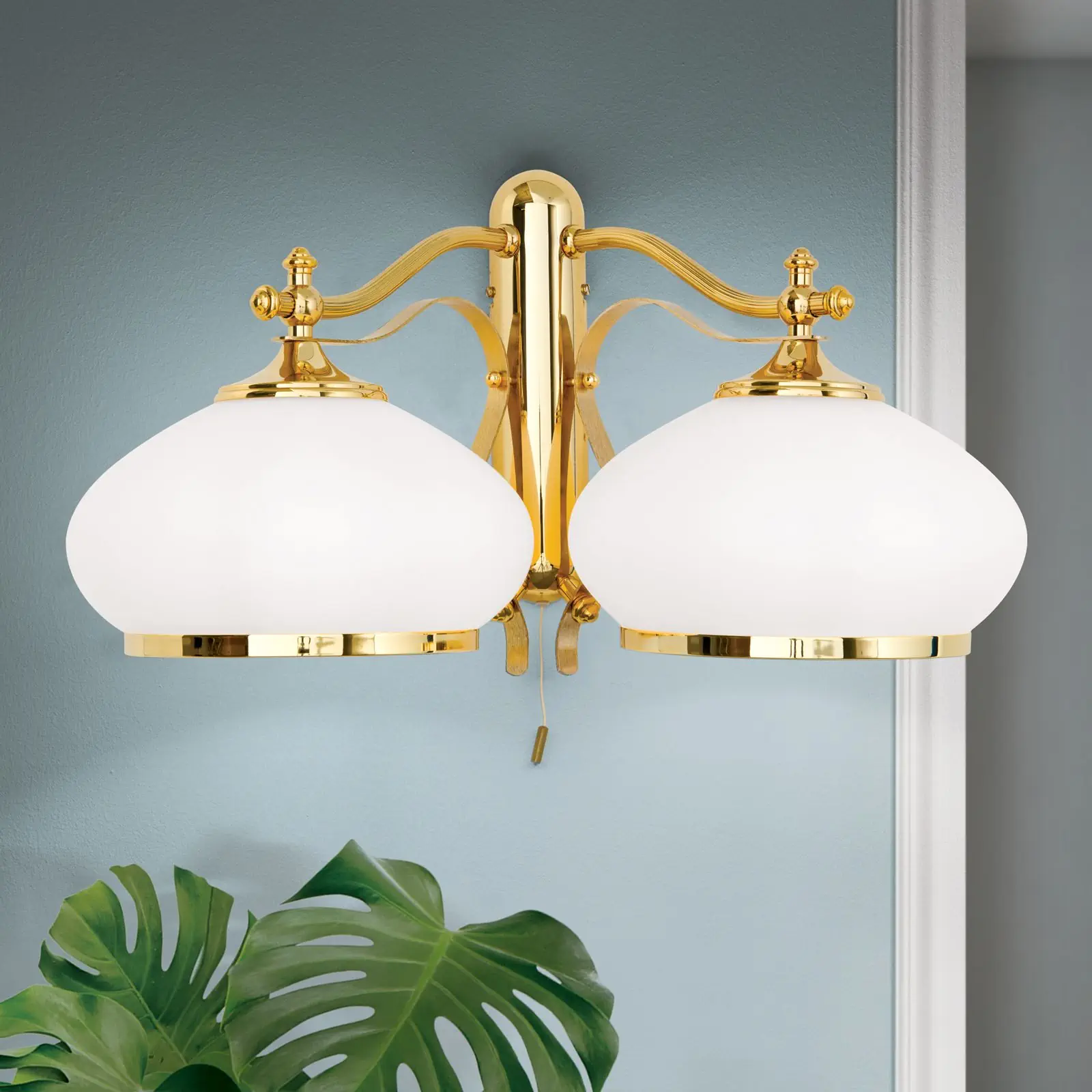 Zidna lampa EMPIRE, sa dva izvora svetla, pozlaćeno - 1