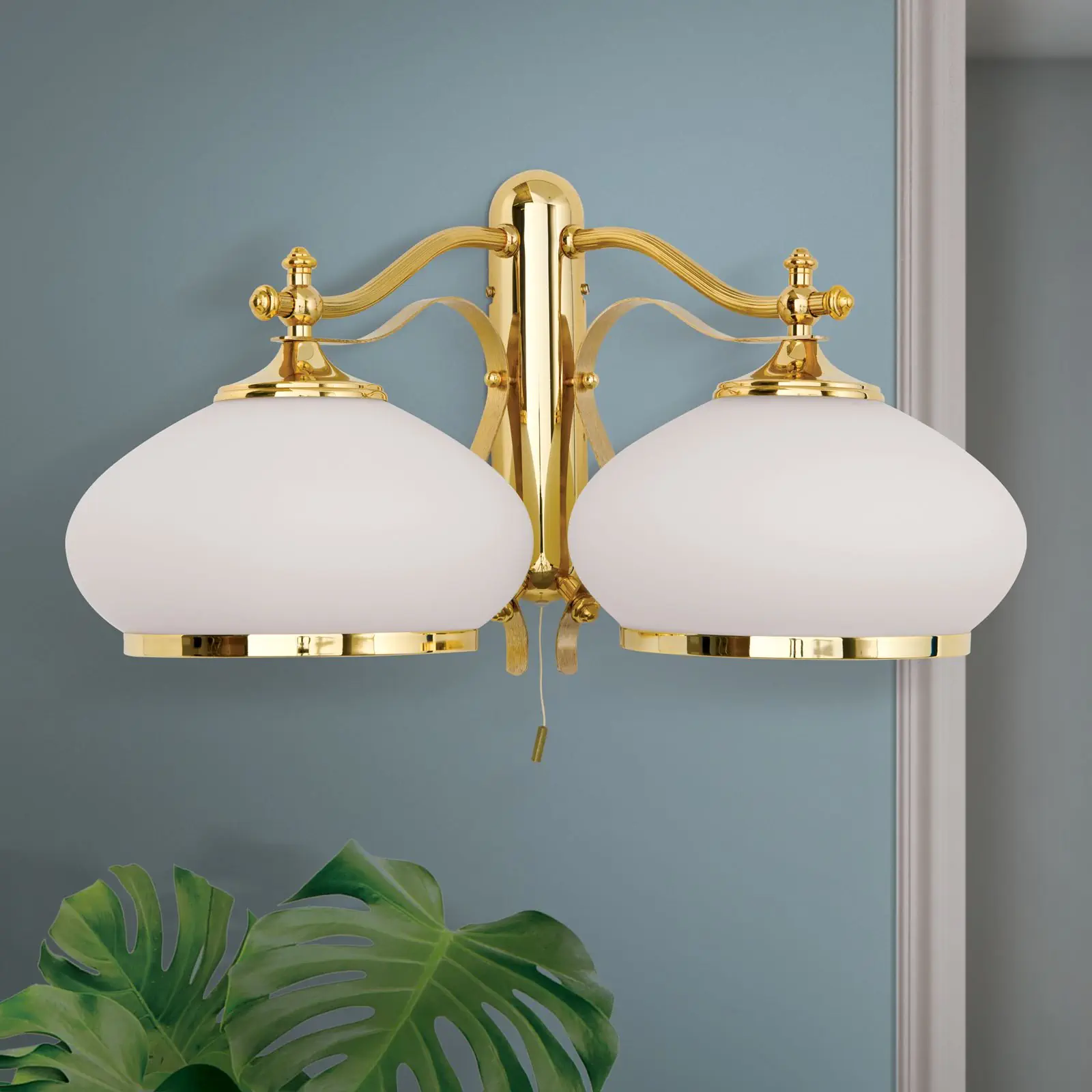 Zidna lampa EMPIRE, sa dva izvora svetla, pozlaćeno - 3