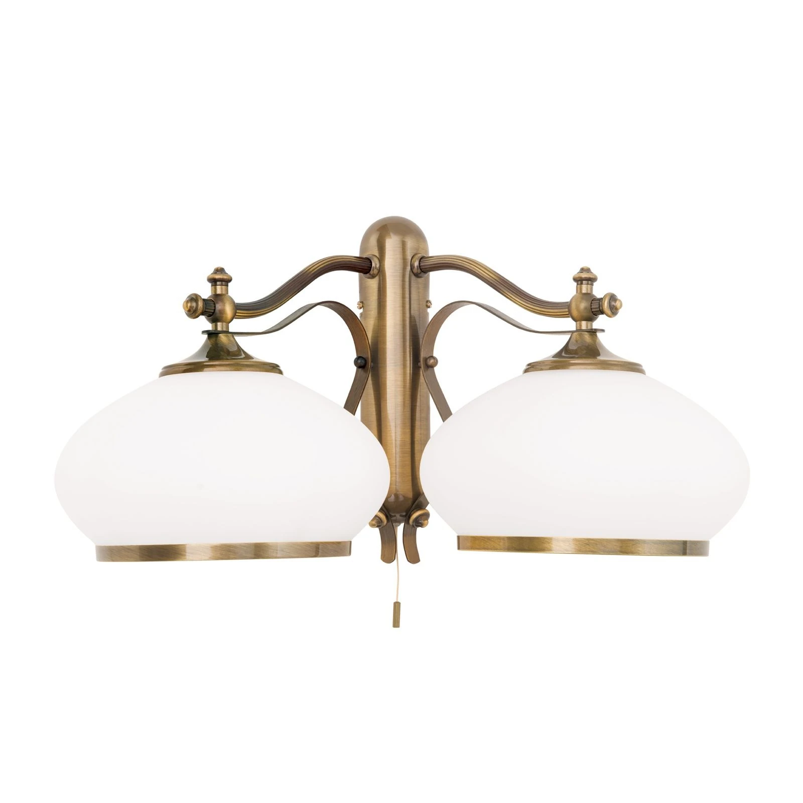 Zidna lampa EMPIRE, sa dva izvora svetla, antik mesing - 4