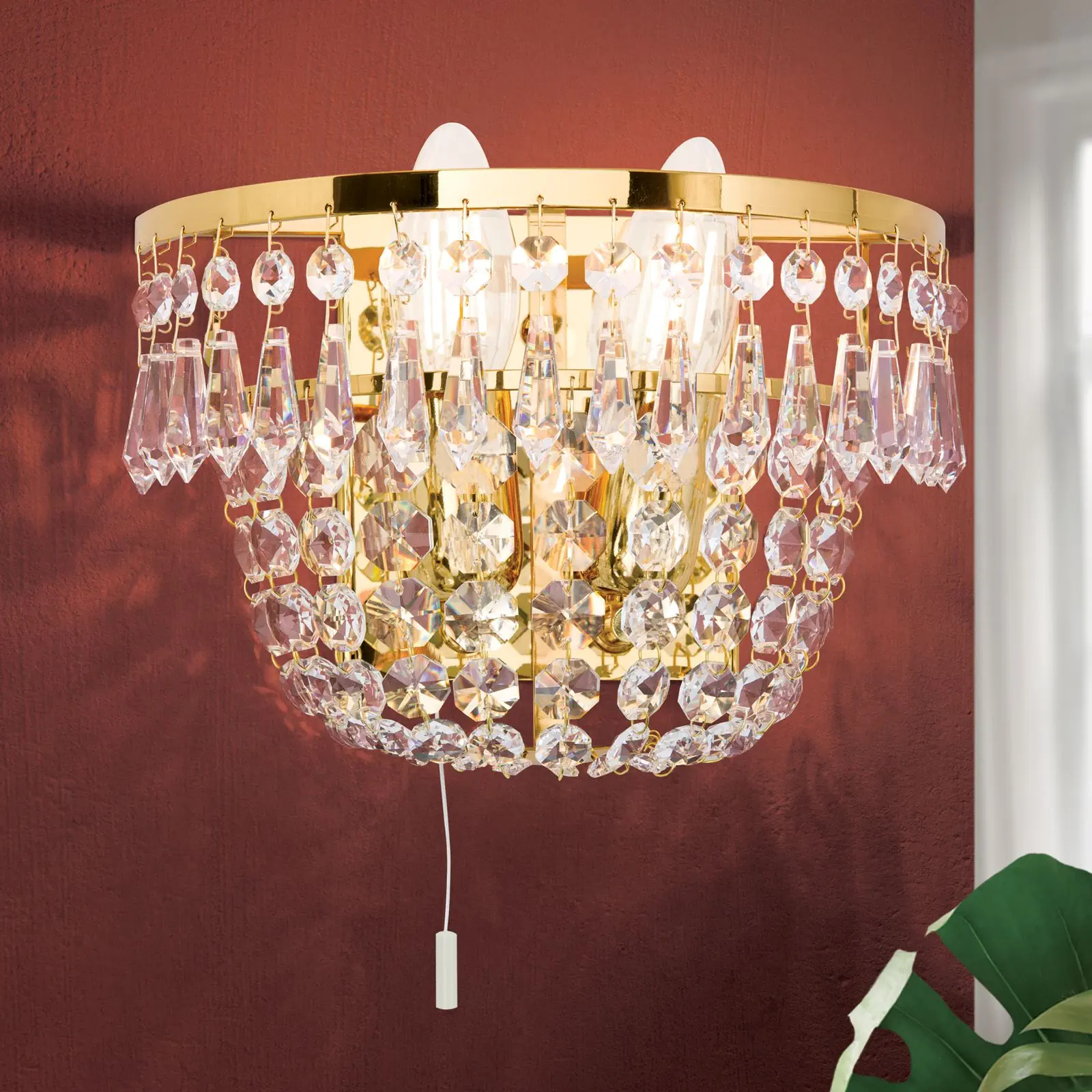 Zidna lampa SHERATON, 24-karatno pozlaćena - 1