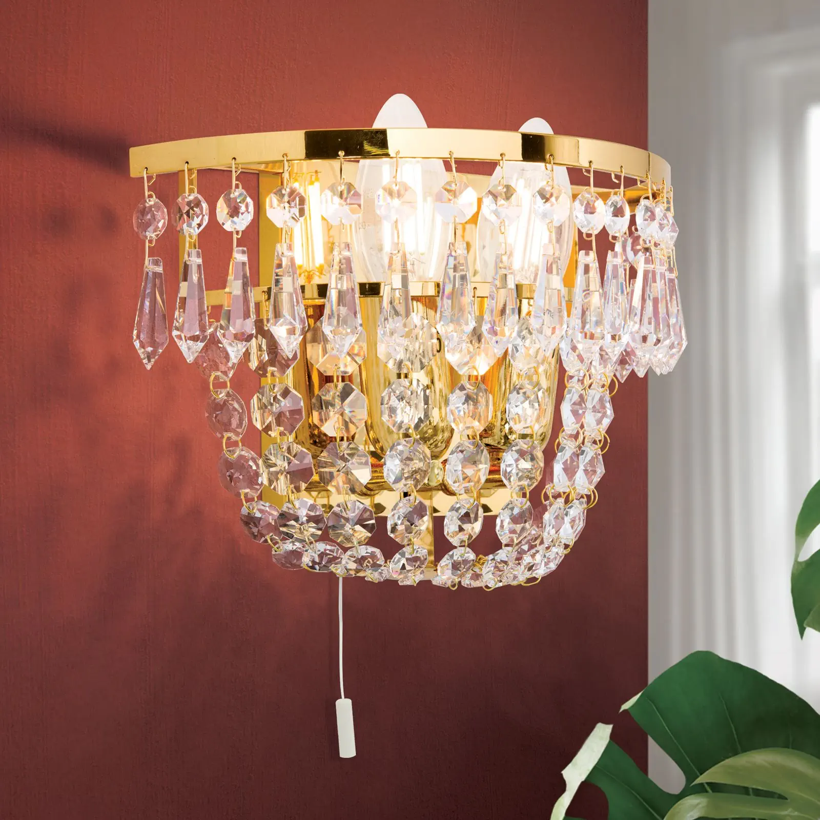 Zidna lampa SHERATON, 24-karatno pozlaćena - 2