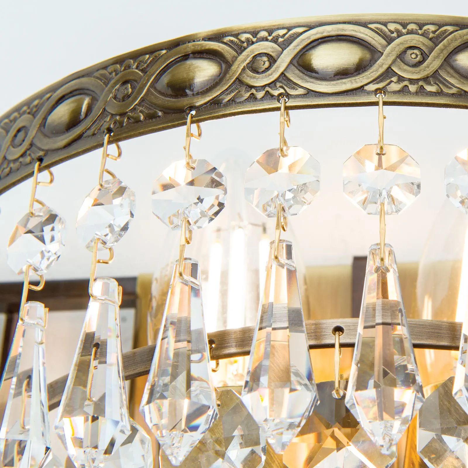 Zidna lampa SHERATON sa dva izvora svetla, patina, visina 16 cm - 5