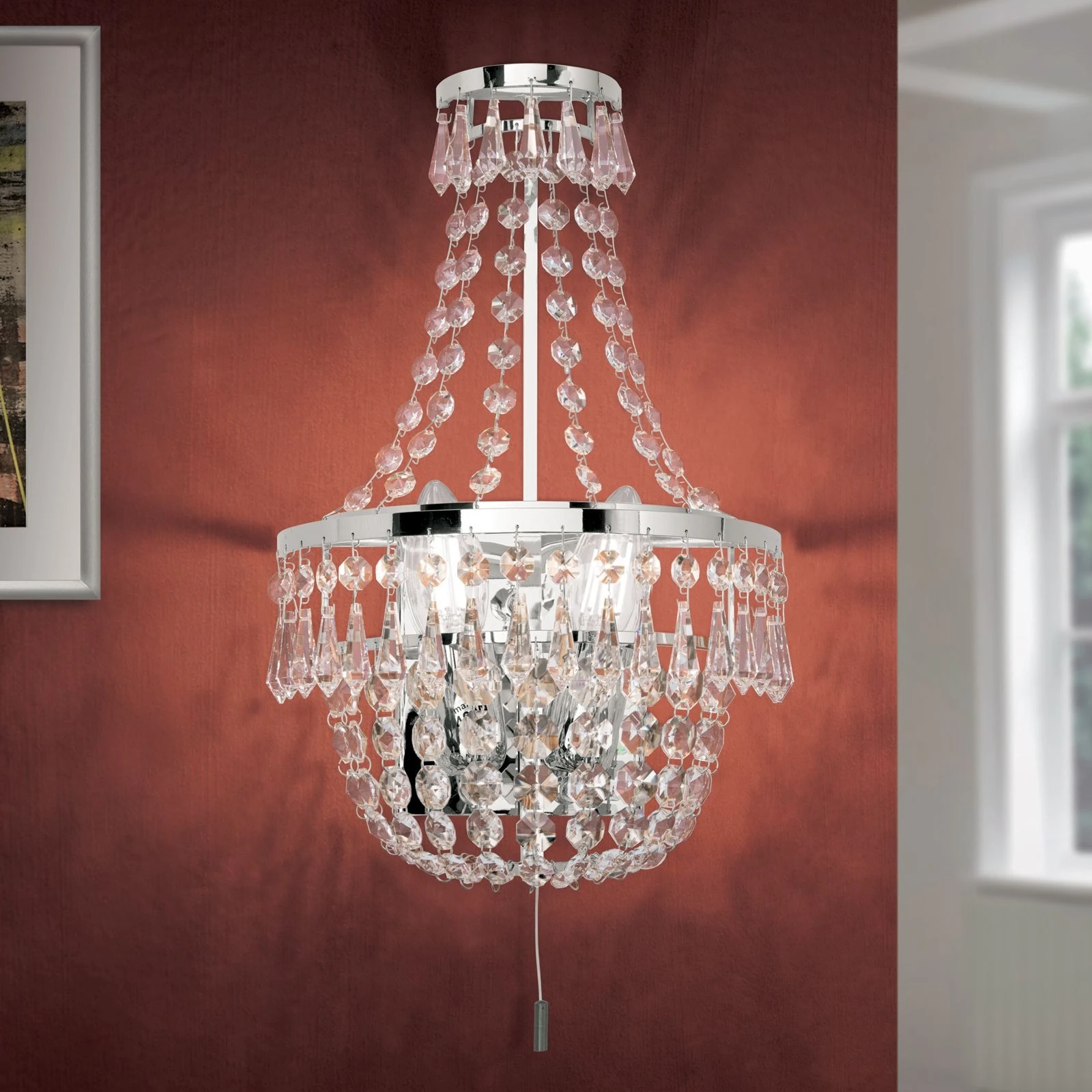 Zidna lampa SHERATON, 2 izvora svetla, hromirana - 1