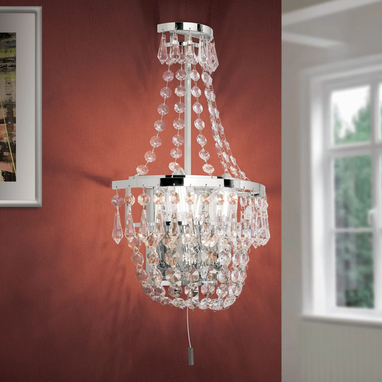 Zidna lampa SHERATON, 2 izvora svetla, hromirana - 2