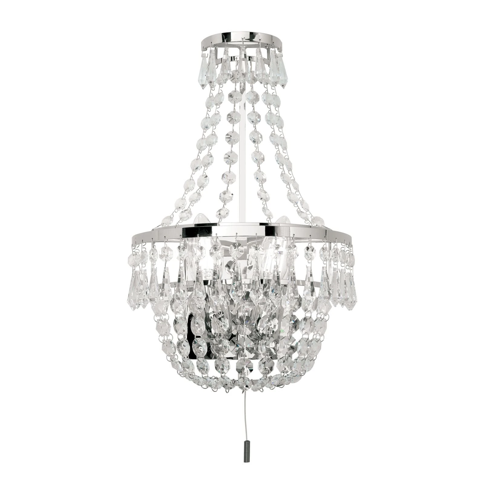 Zidna lampa SHERATON, 2 izvora svetla, hromirana - 4