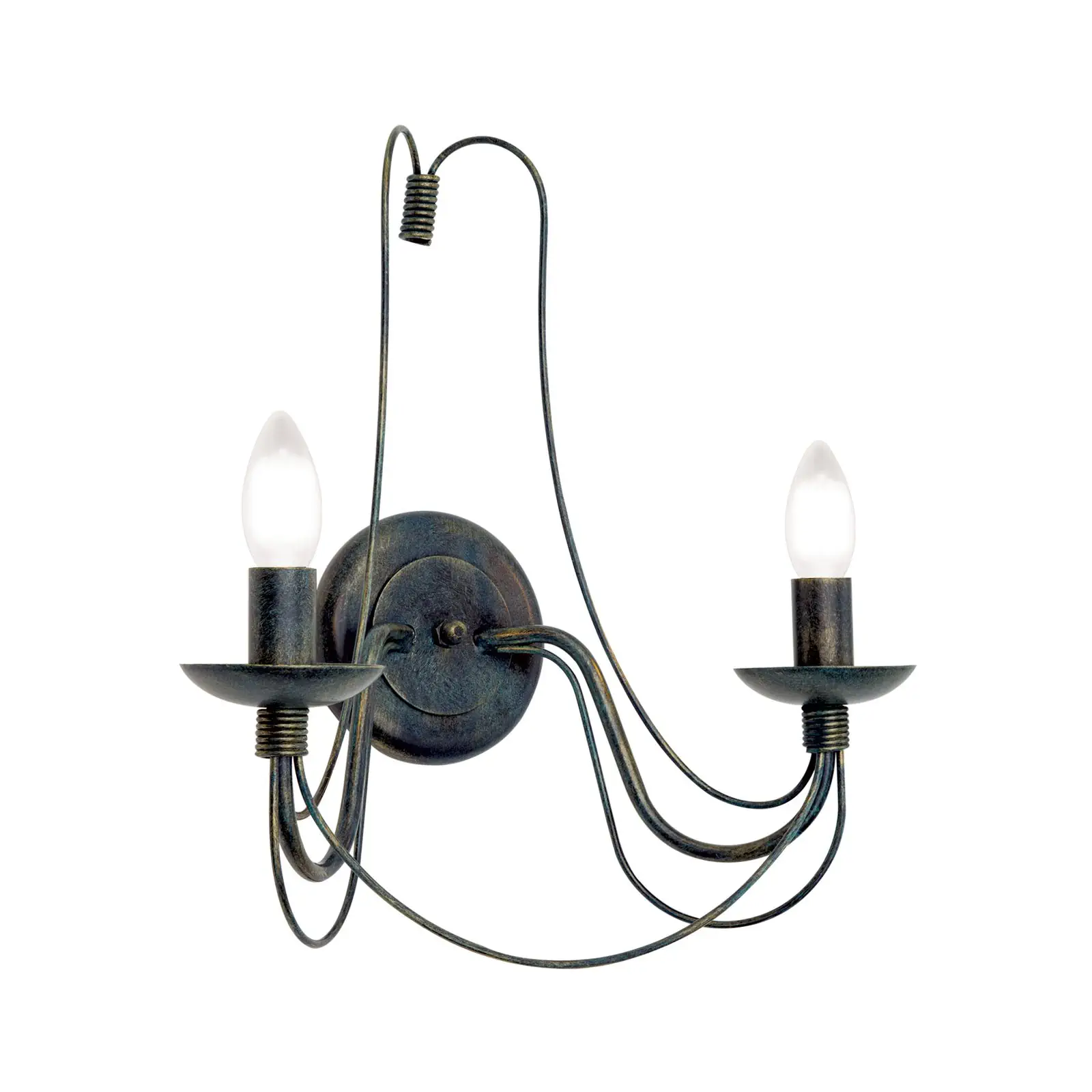 Zidna lampa VELA, sa dva izvora svetla, antik - 4