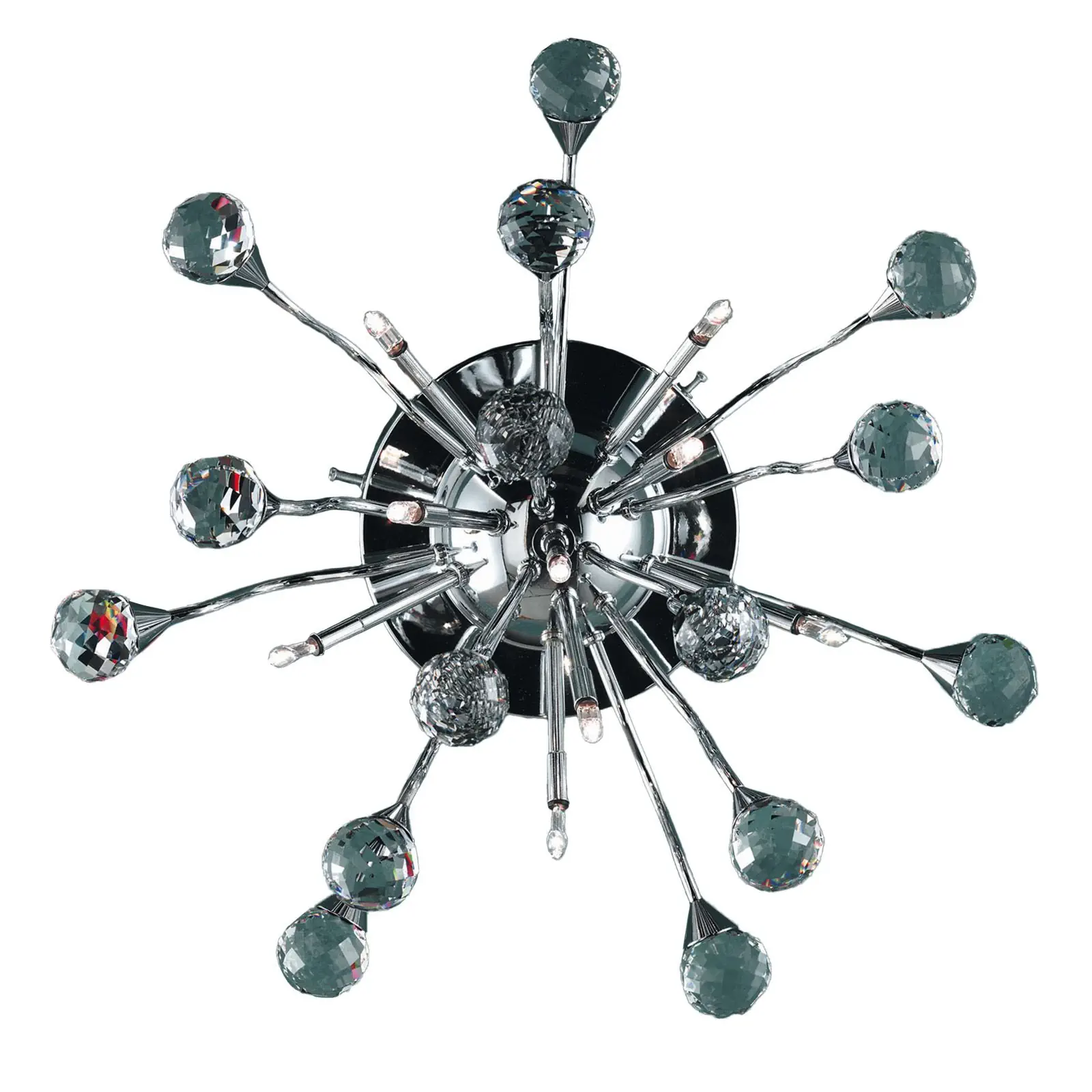 Zidna lampa GALAXY, sa devet izvora svetla, hromirana - 3