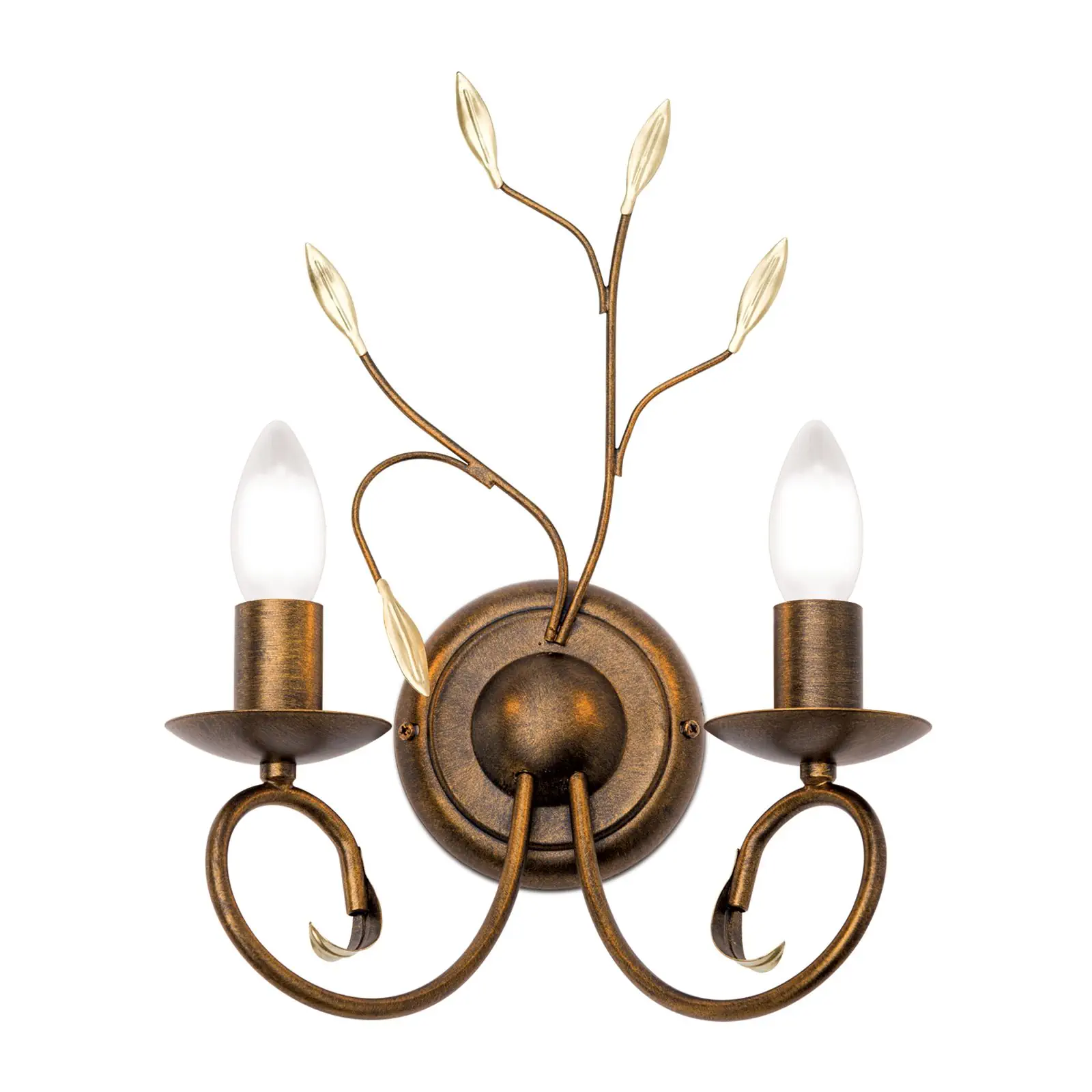 Zidna lampa LUCA, sa dva izvora svetla, antik - 4