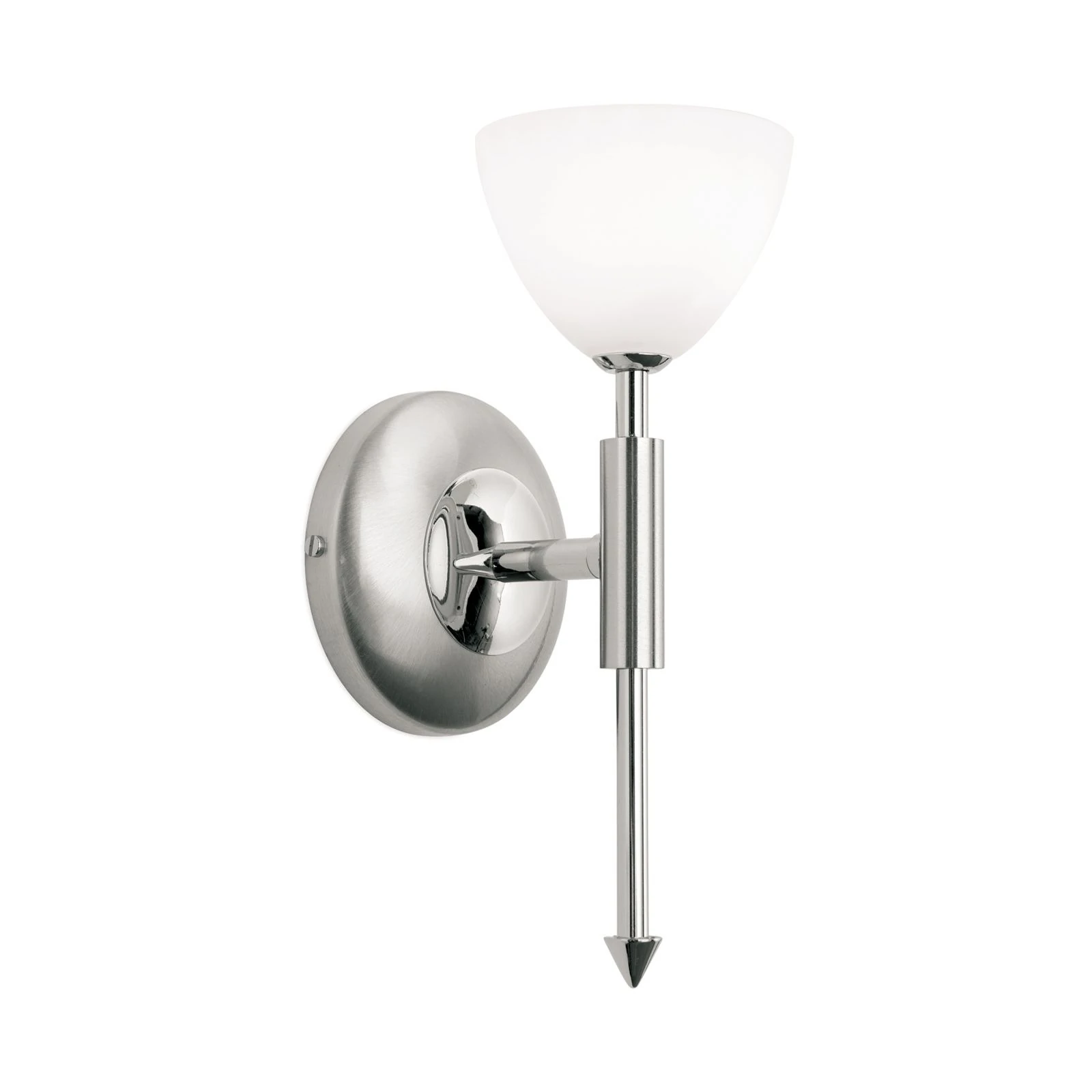 Zidna lampa OPALDESIGN, 1 izvor svetla, saten hrom, opalno staklo - 4