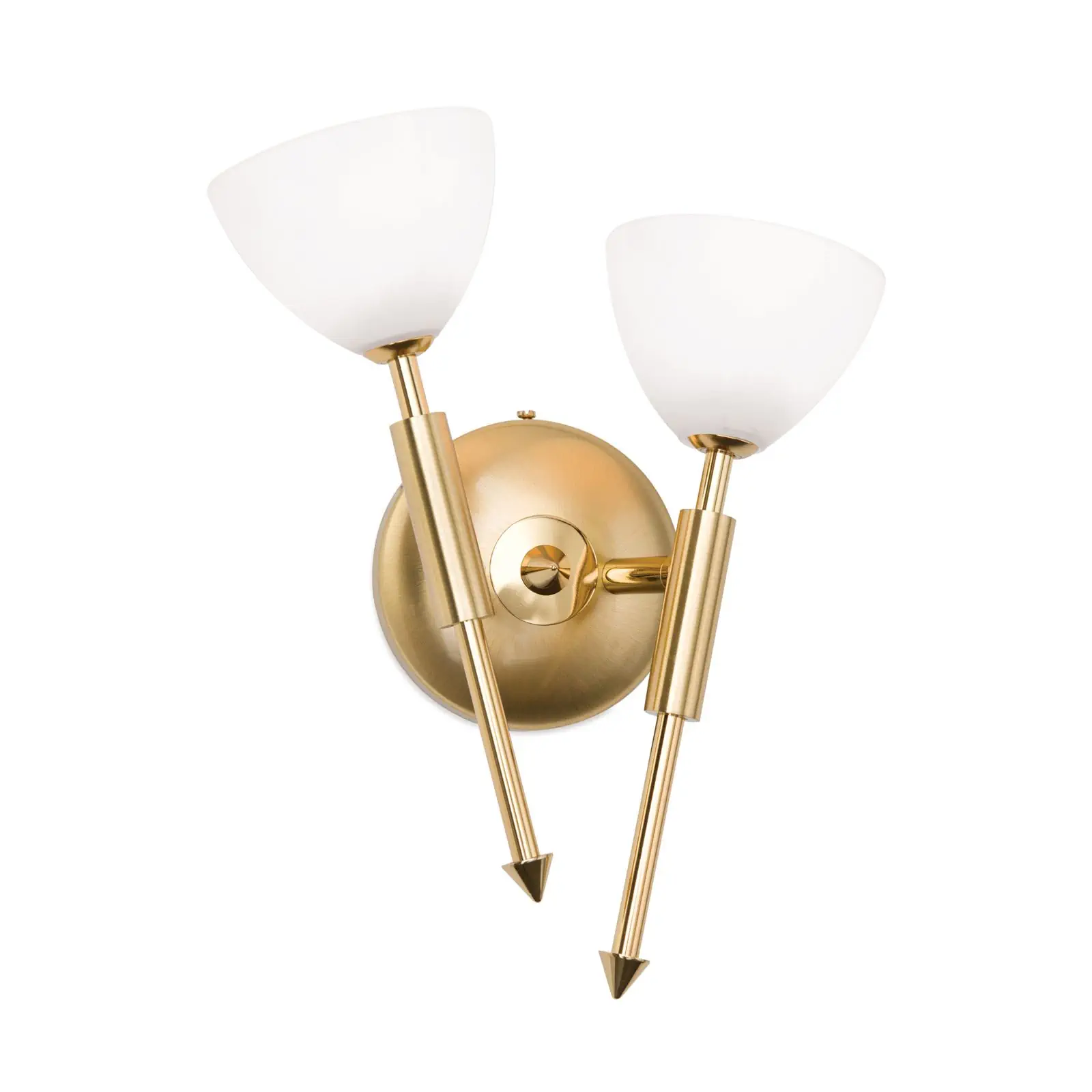 Zidna lampa OPALDESIGN, sa dva izvora svetla, zlatna mat, desna - 4