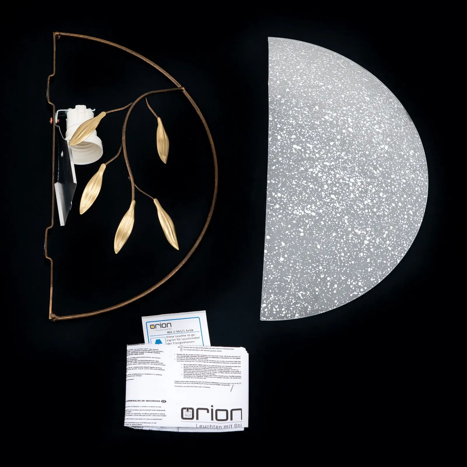 Zidna lampa LUCA, sa jednim izvorom svetla, antik - 8