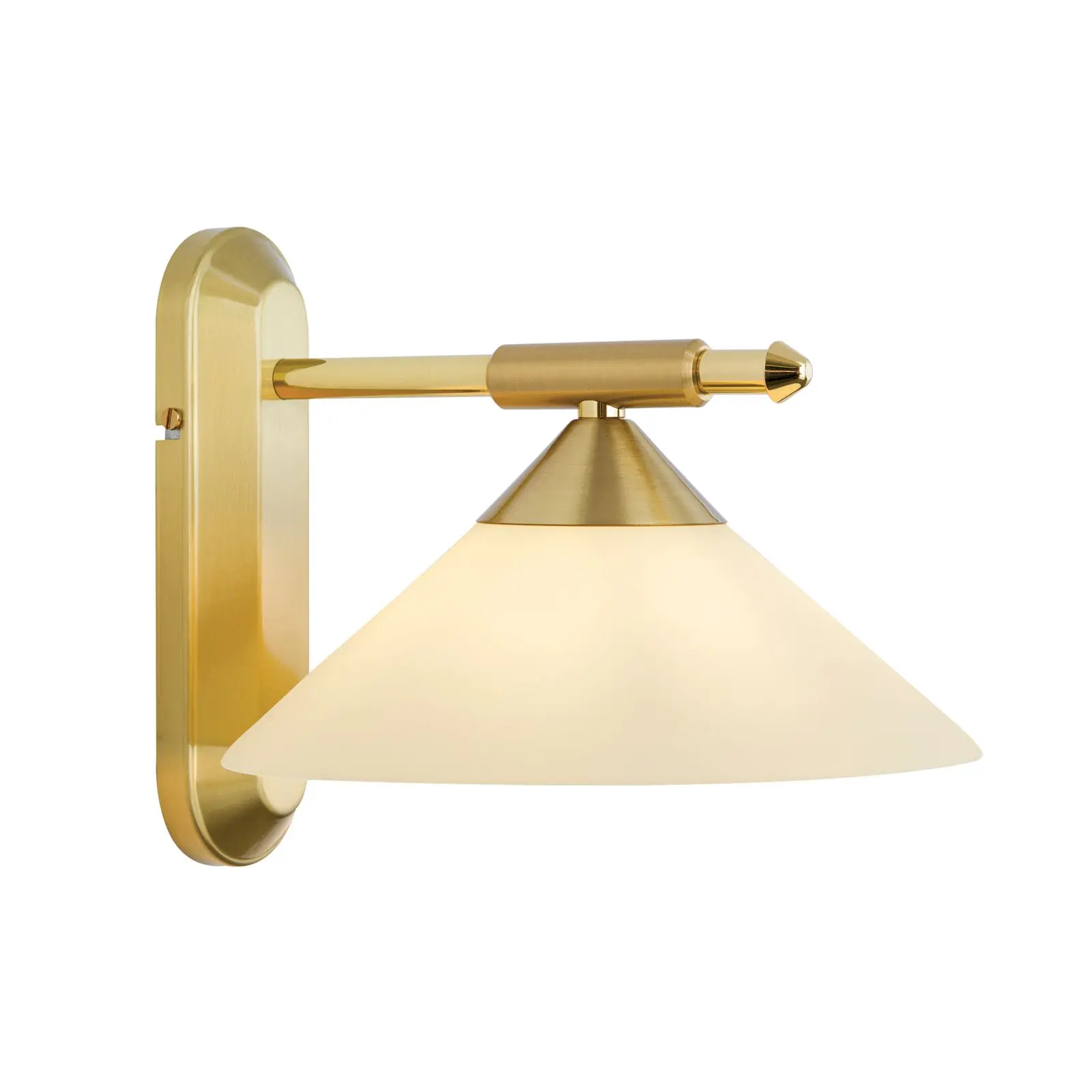 Zidna lampa ARTDESIGN, sa jednim izvorom svetla, mat mesing, sa staklom boje šampanjca - 4