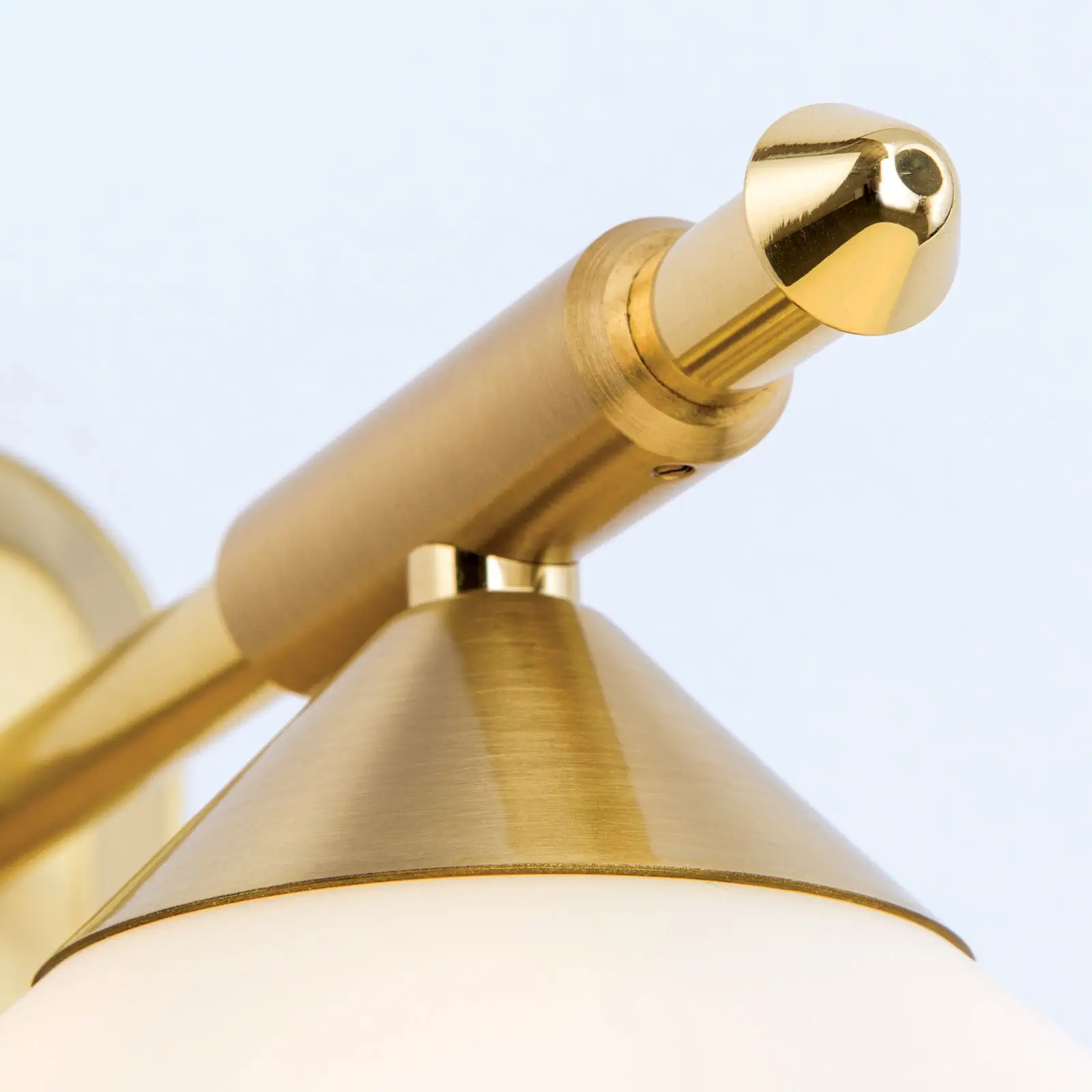 Zidna lampa ARTDESIGN, sa jednim izvorom svetla, mat mesing, sa staklom boje šampanjca - 5