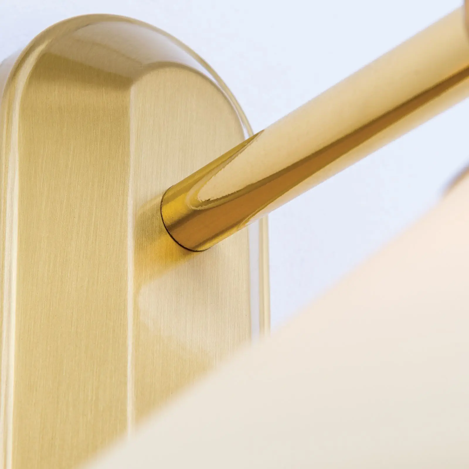 Zidna lampa ARTDESIGN, sa jednim izvorom svetla, mat mesing, sa staklom boje šampanjca - 6