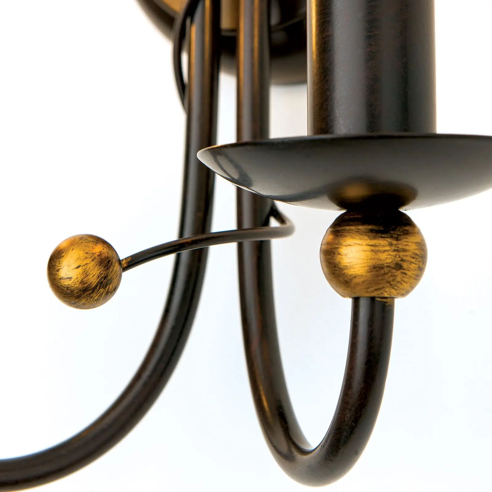 Zidna lampa GIOVANNI, sa dva izvora svetla, antik braon / zlatna - 5