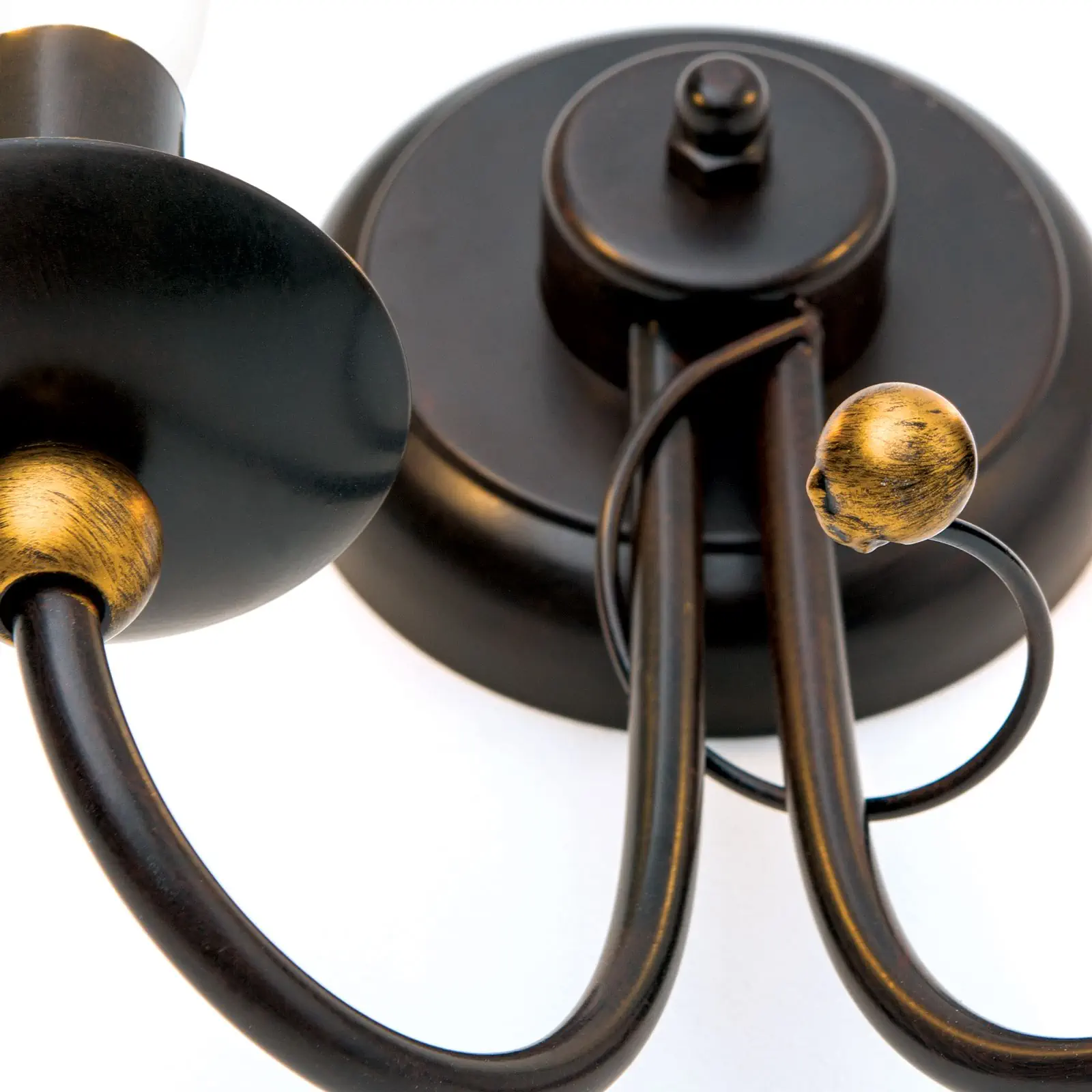 Zidna lampa GIOVANNI, sa dva izvora svetla, antik braon / zlatna - 6