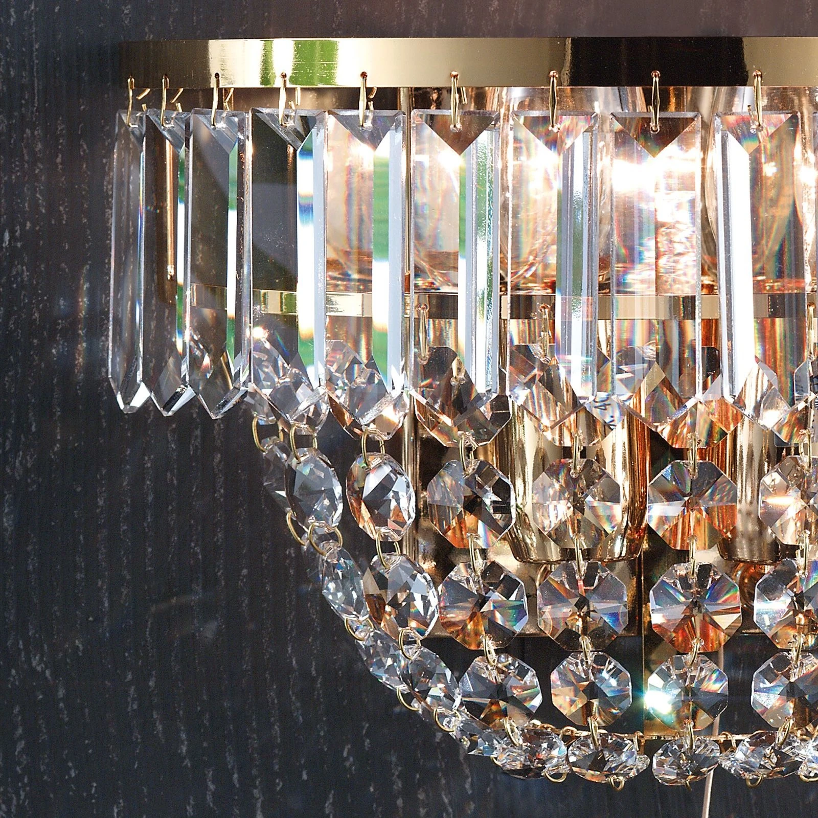 Zidna lampa SATURN sa dva izvora svetla, zlato - 2