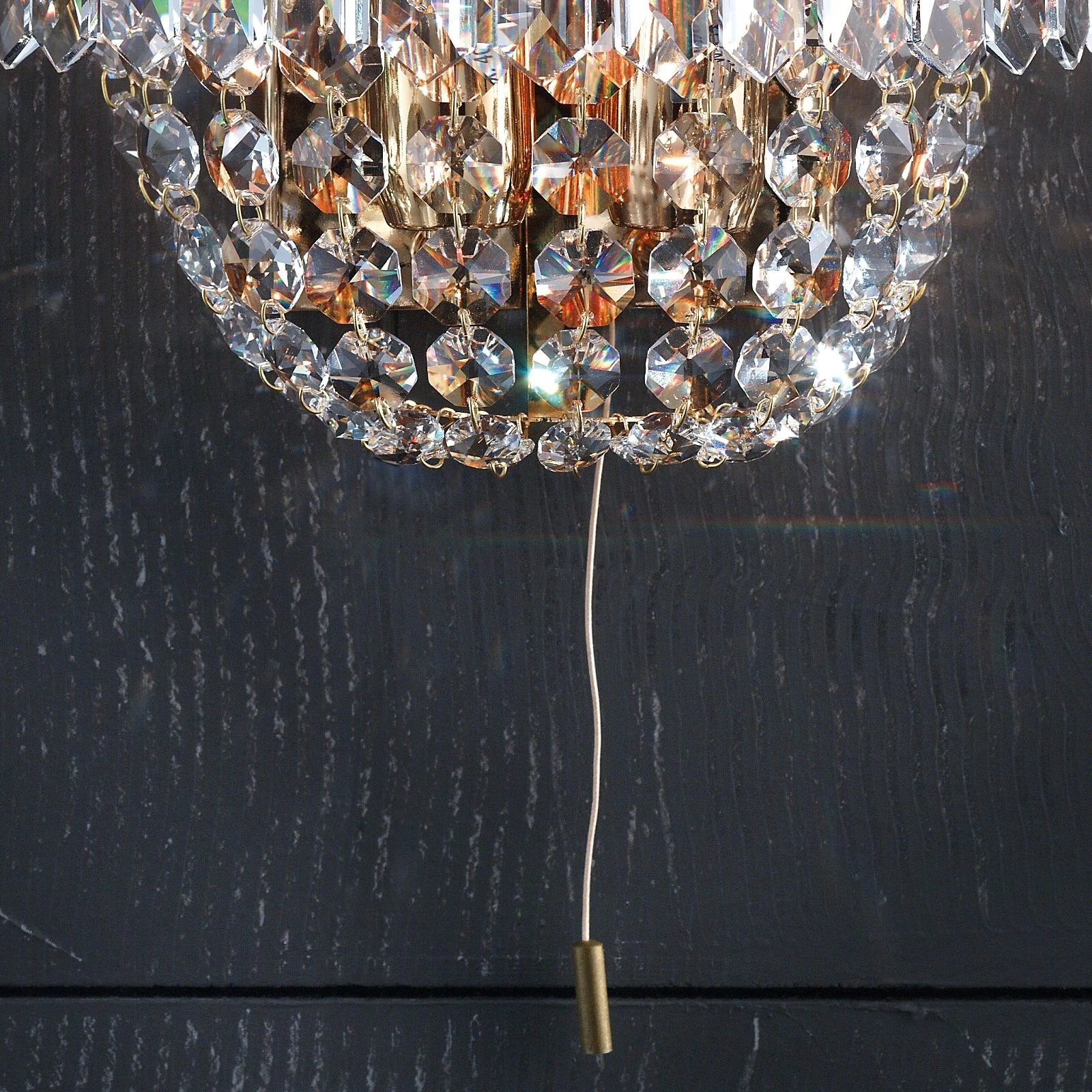 Zidna lampa SATURN sa dva izvora svetla, zlato - 3