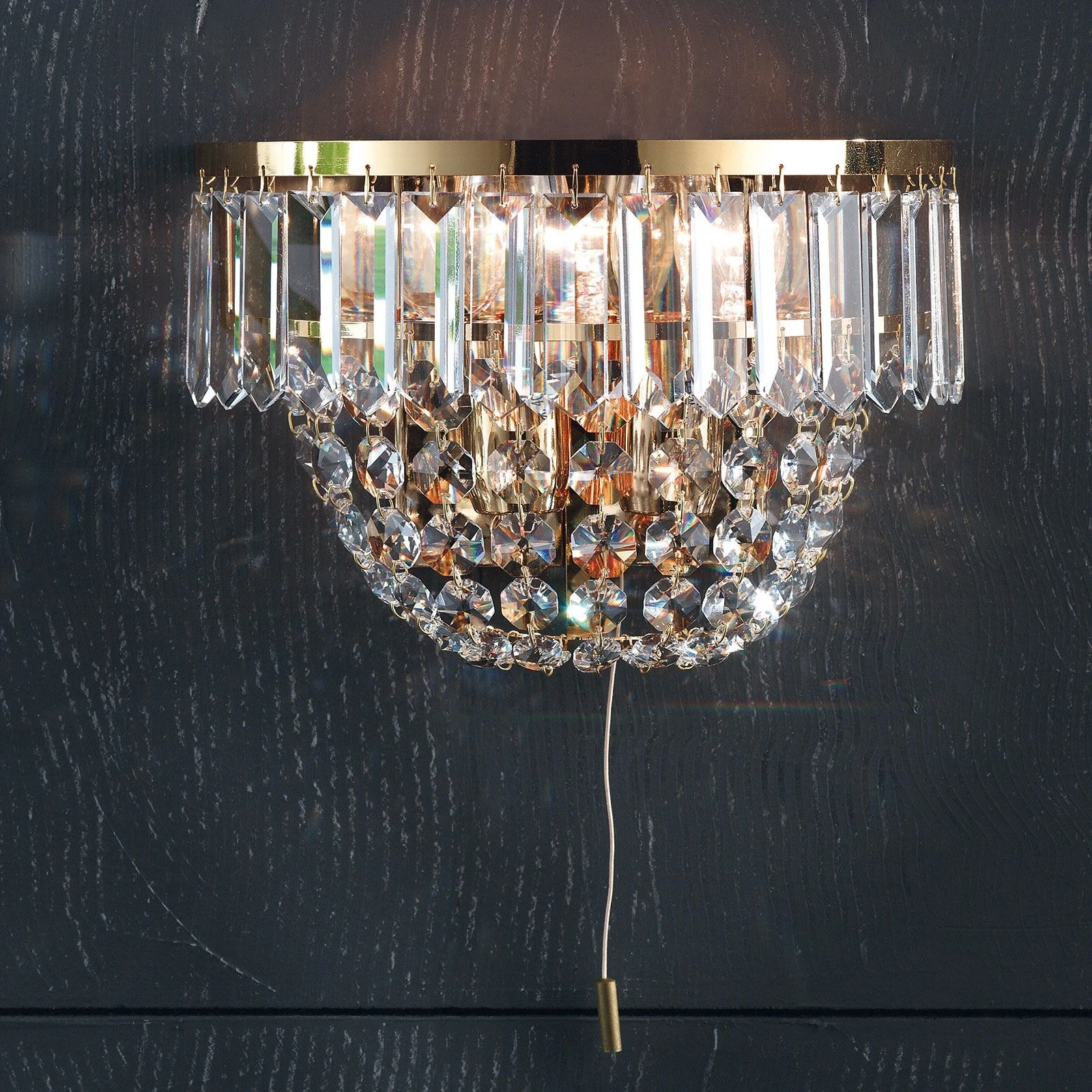 Zidna lampa SATURN sa dva izvora svetla, zlato - 4