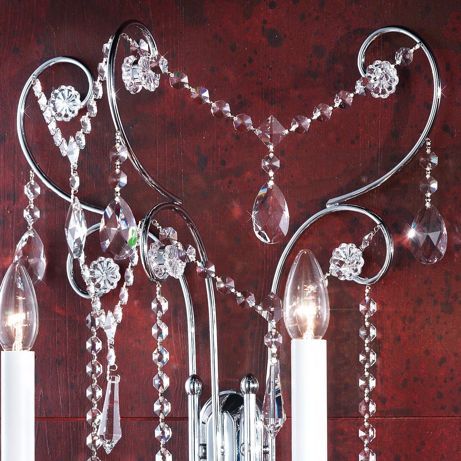 Zidna lampa KATHARINA, sa dva izvora svetla, hrom, H80 cm - 2