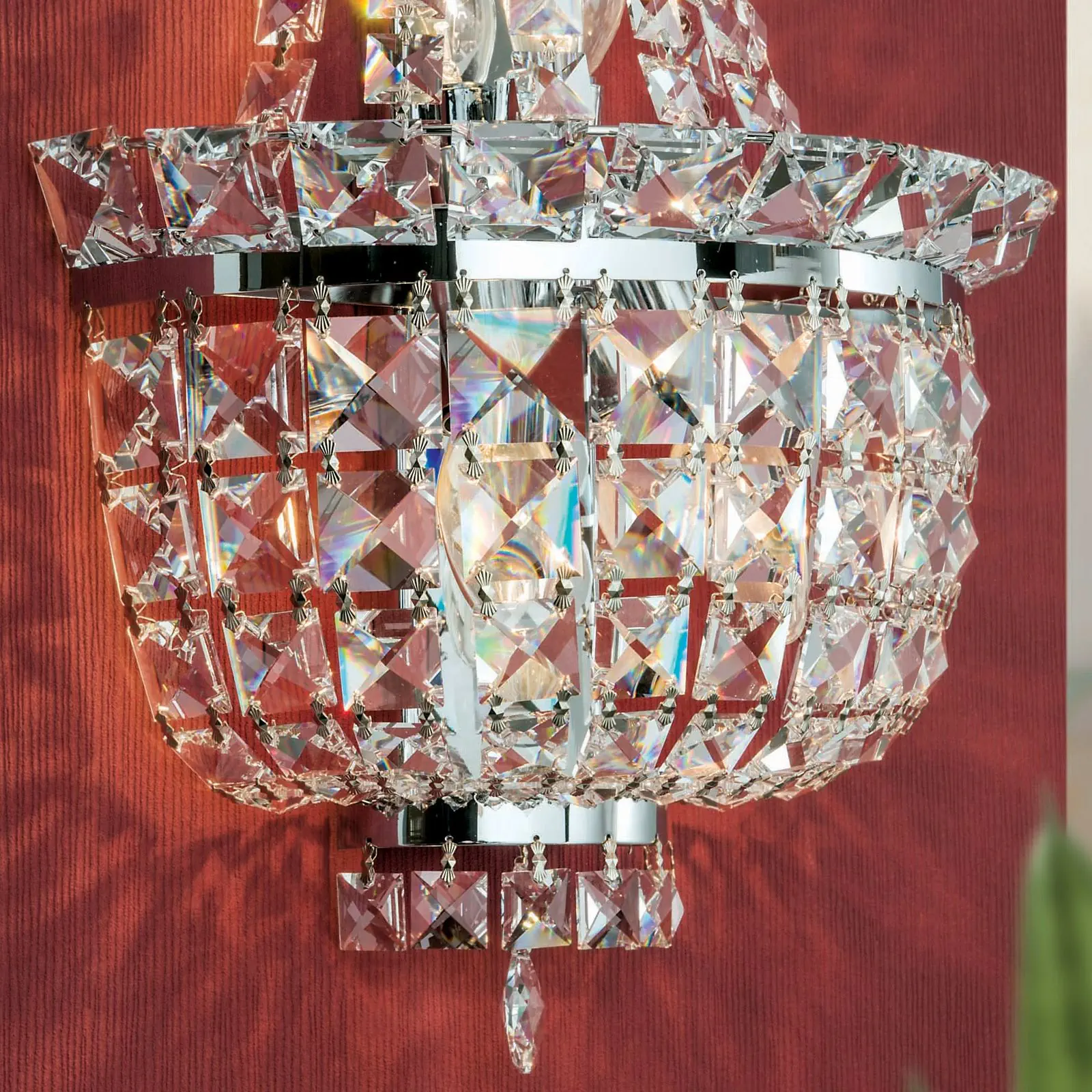 Zidna lampa AMBASSADOR, sa tri izvora svetla, hromirana - 2