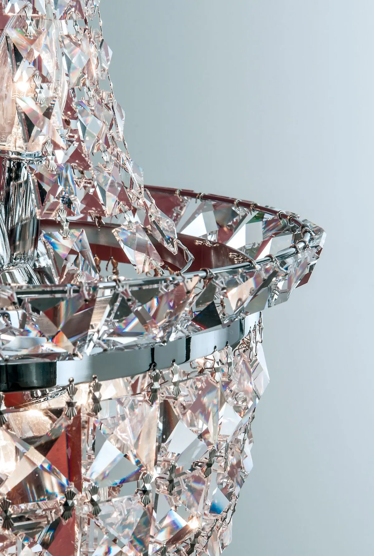 Zidna lampa AMBASSADOR, sa tri izvora svetla, hromirana - 7