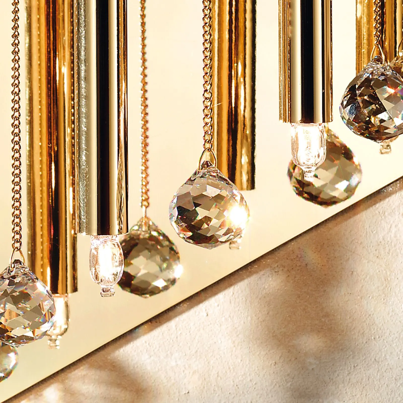 Zidna lampa SPIRALLUSTER, 3 izvora svetla, zlatna, desna verzija - 2