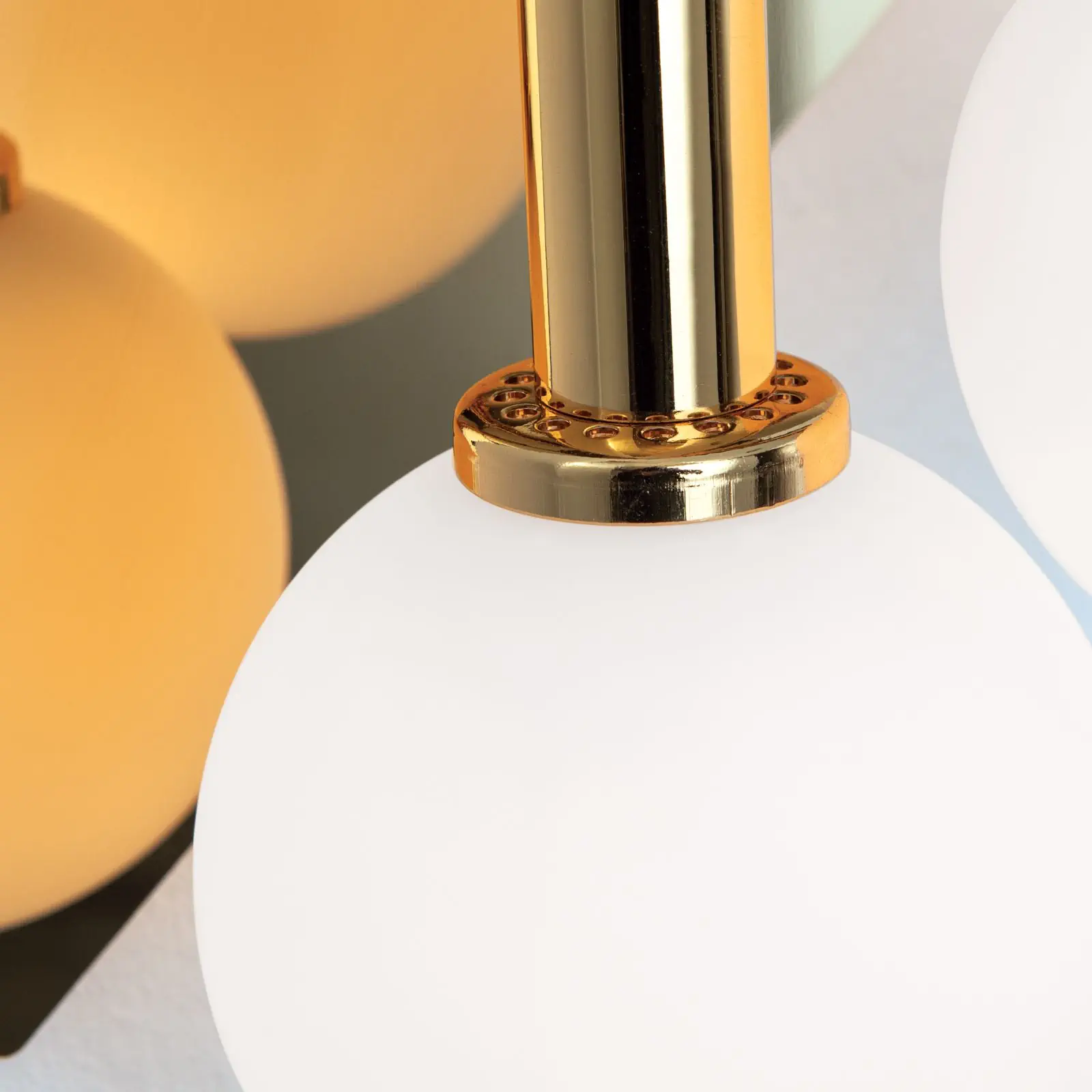 Zidna lampa SPIRALLUSTER sa tri izvora svetla, 24-karatno pozlaćena, leva verzija sa opalnim staklima - 5