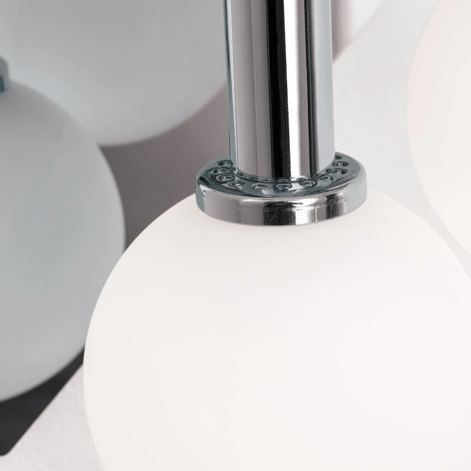 Zidna lampa SPIRALLUSTER, hromirana, leva verzija, opalna stakla - 5