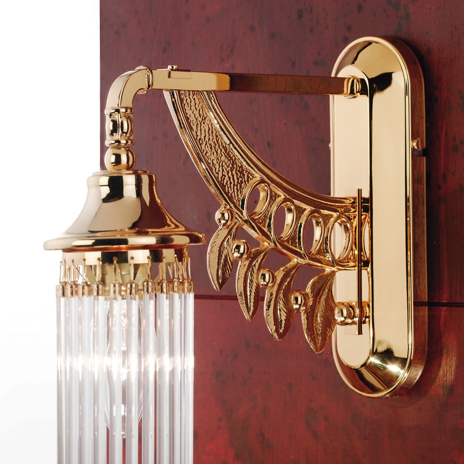 Zidna lampa ADELE, 1 izvor svetla, 24-karatno pozlaćena, sa štapićima od kristalnog stakla - 3