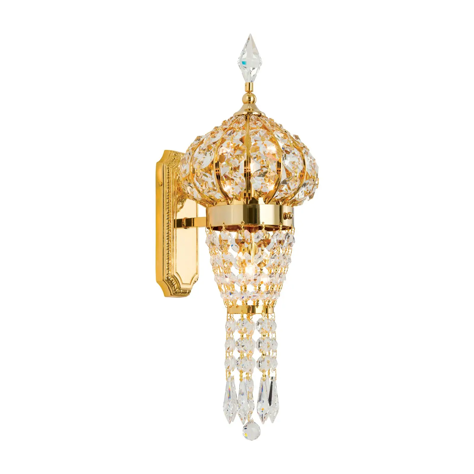 Kristalna zidna lampa ORIENTAL, 1 izvor svetla, zlato - 4