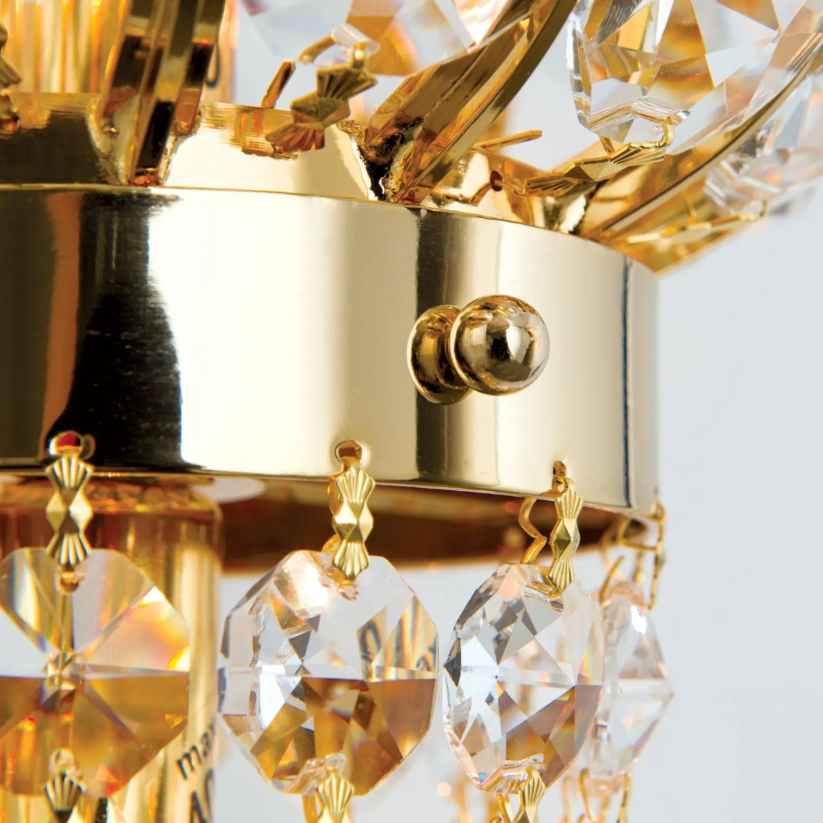 Kristalna zidna lampa ORIENTAL, 1 izvor svetla, zlato - 6