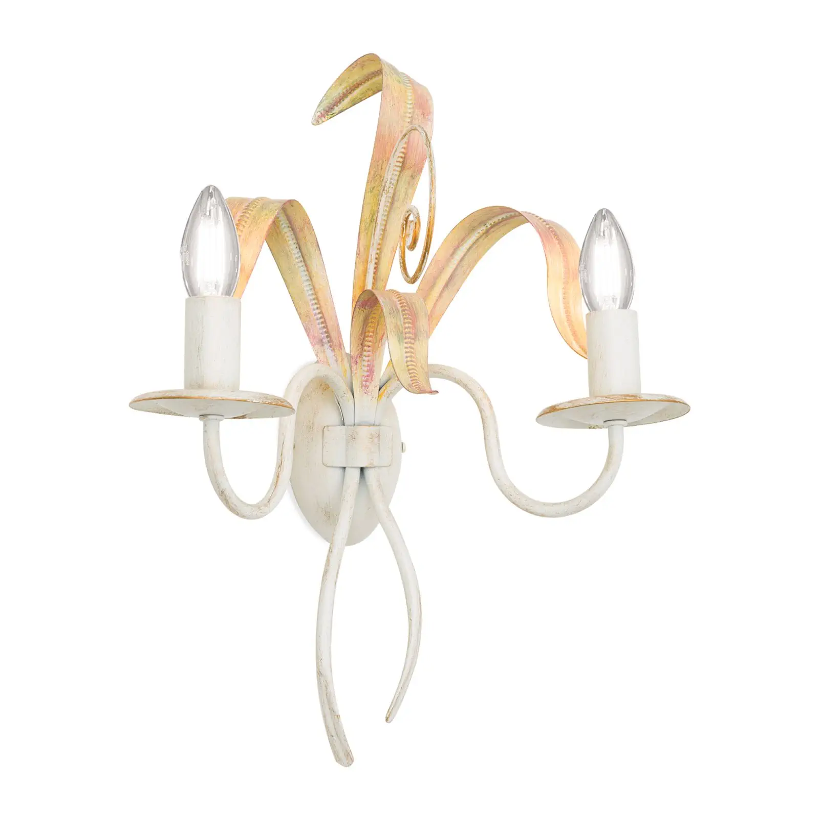 Zidna lampa TUNA, sa dva izvora svetla, slonovača - 4