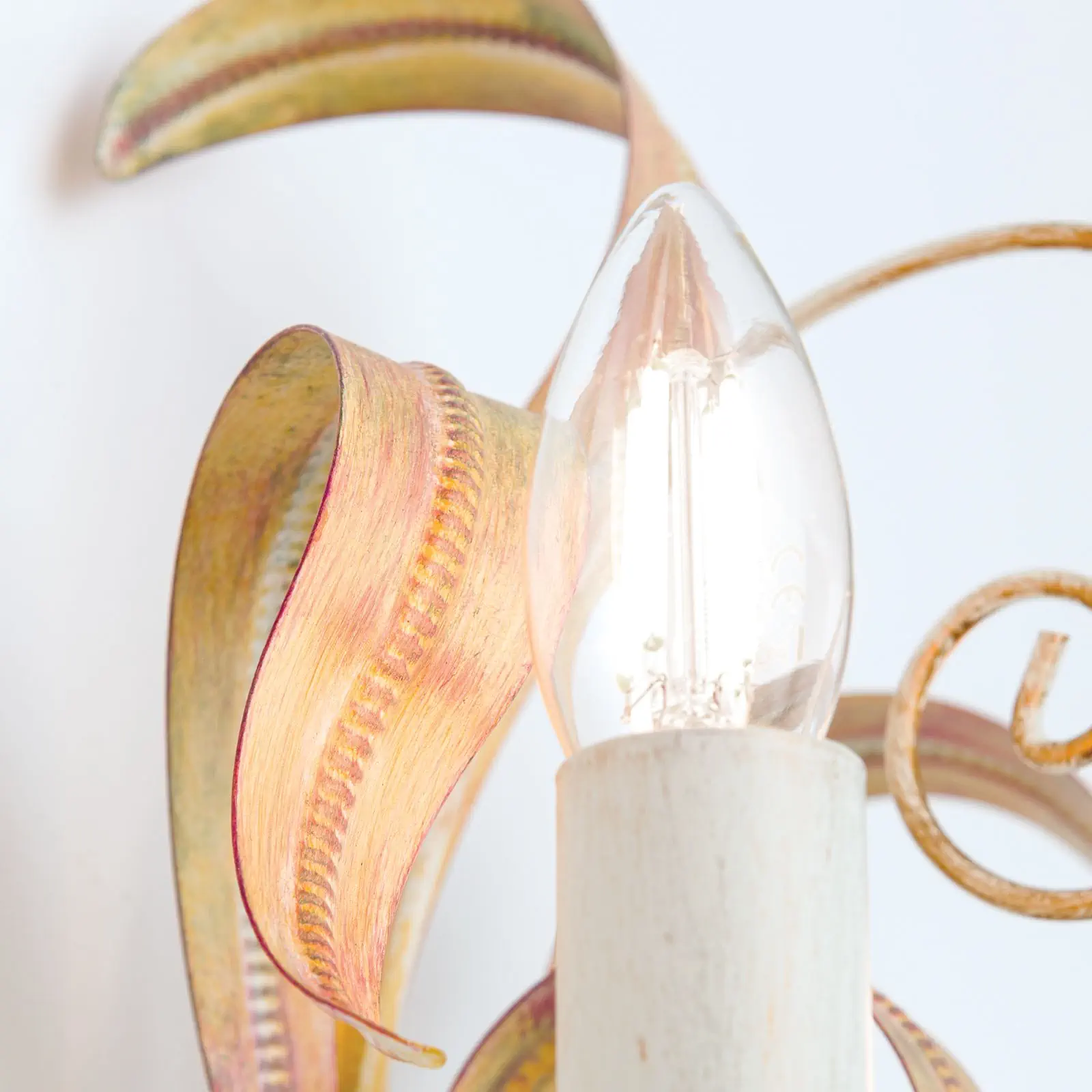 Zidna lampa TUNA, sa dva izvora svetla, slonovača - 5