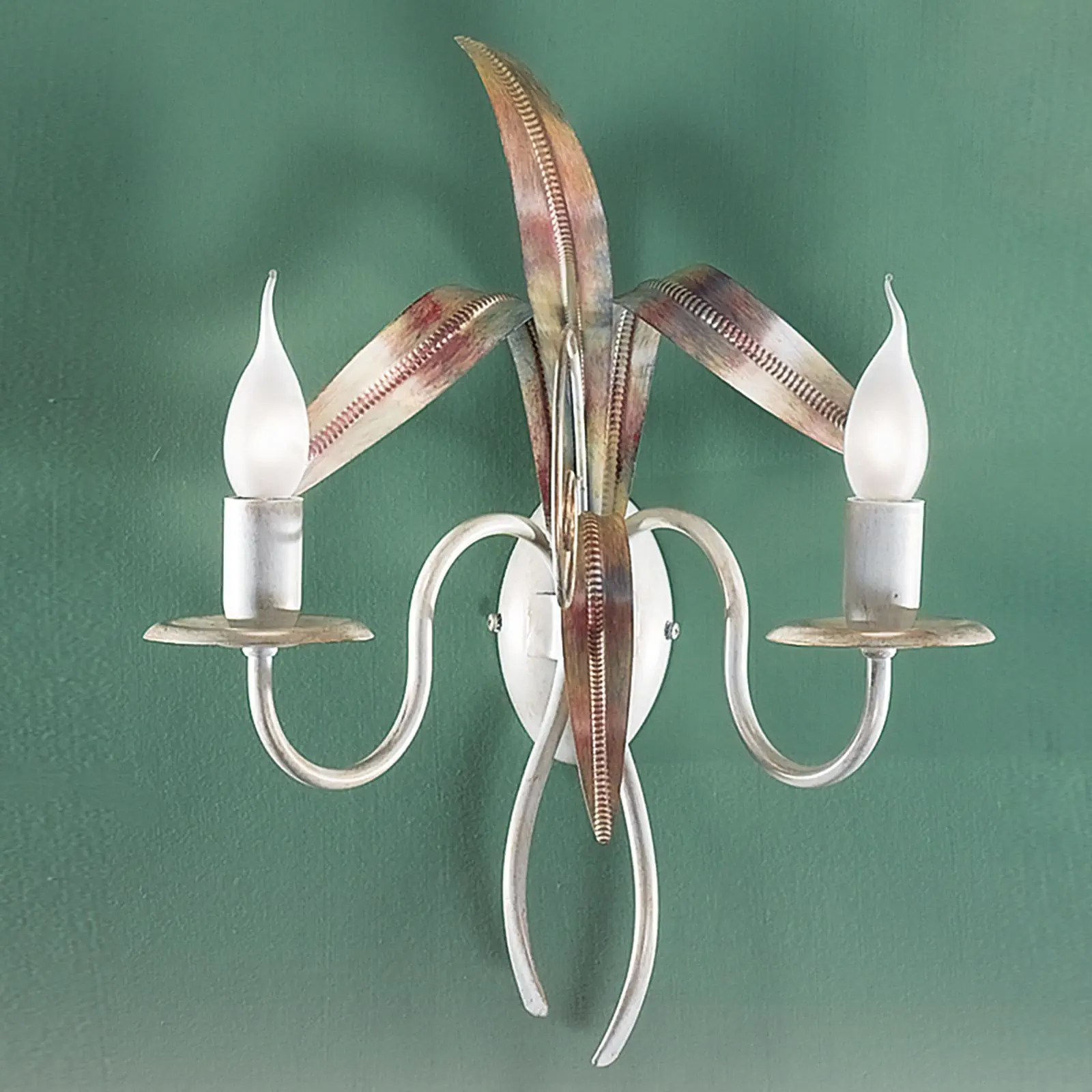 Zidna lampa TUNA, sa dva izvora svetla, slonovača - 9