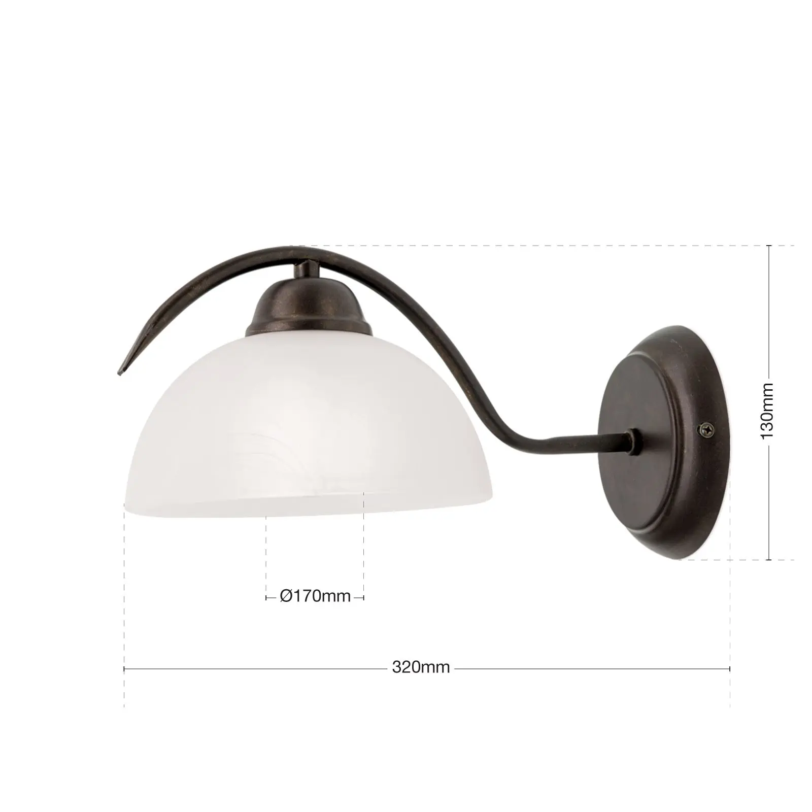 Zidna lampa RULA, sa jednim izvorom svetla, antik - 7