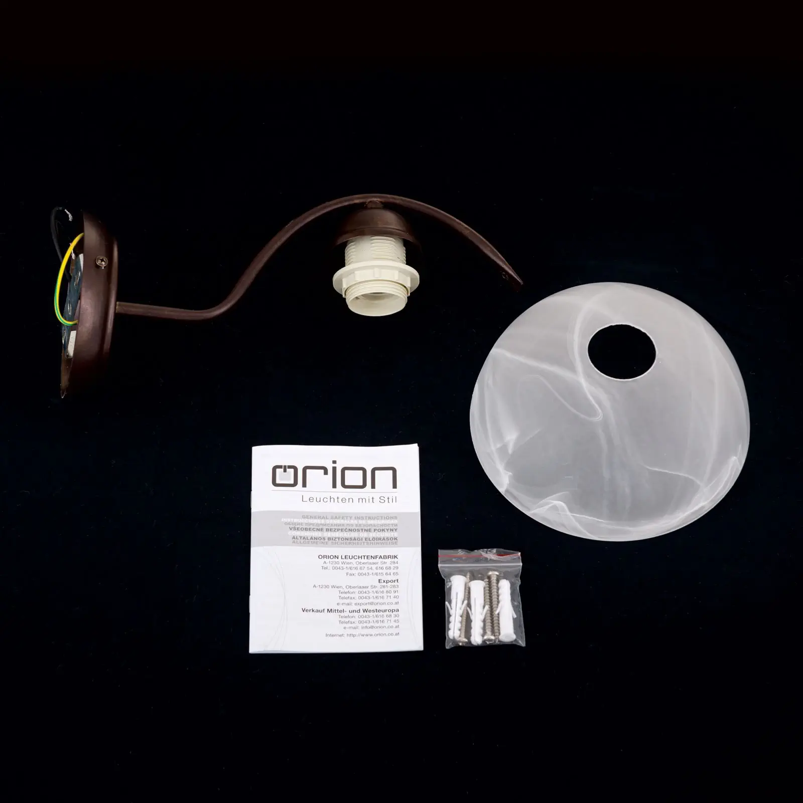 Zidna lampa RULA, sa jednim izvorom svetla, antik - 8