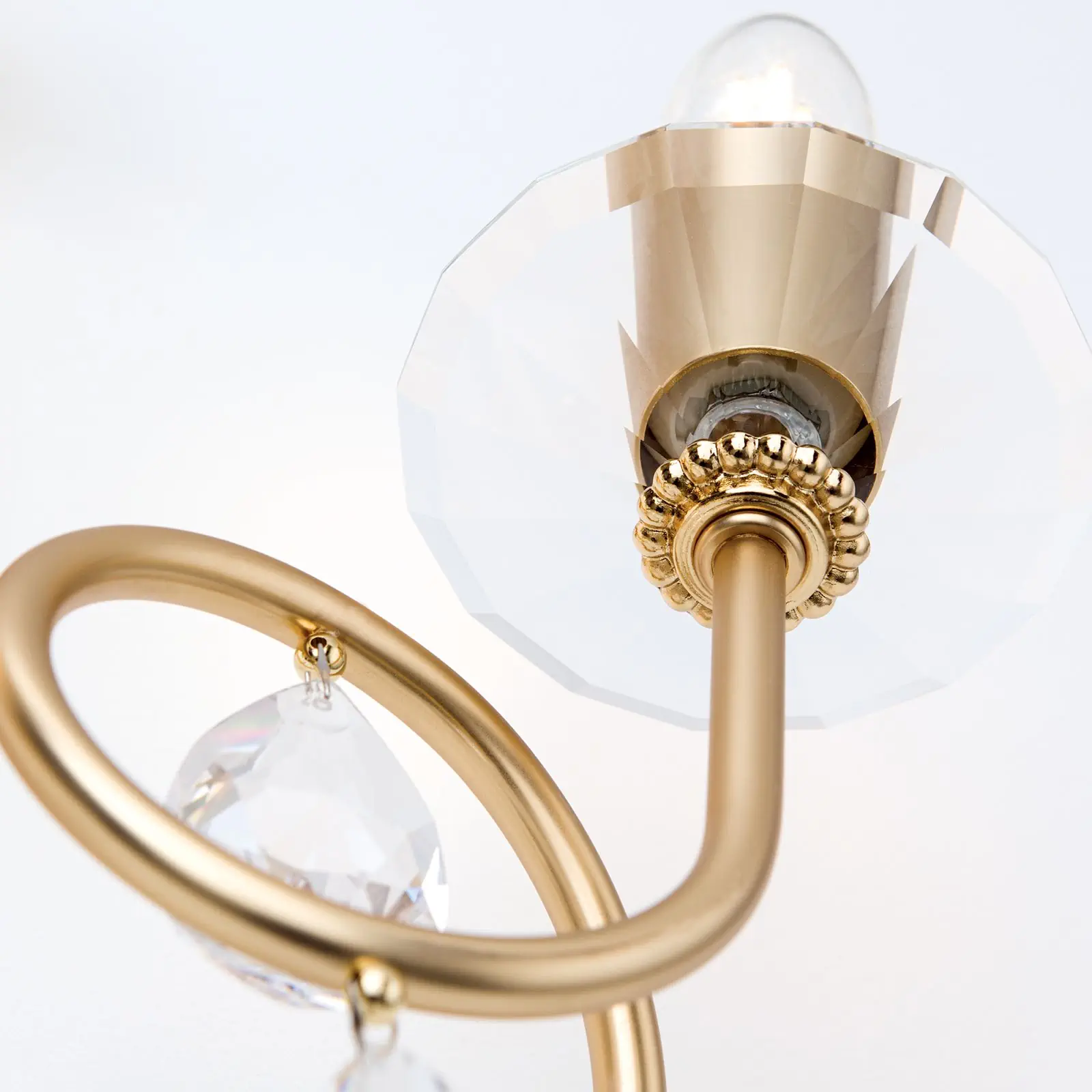 Zidna lampa GIADA, sa dva izvora svetla, pozlaćena mat - 5