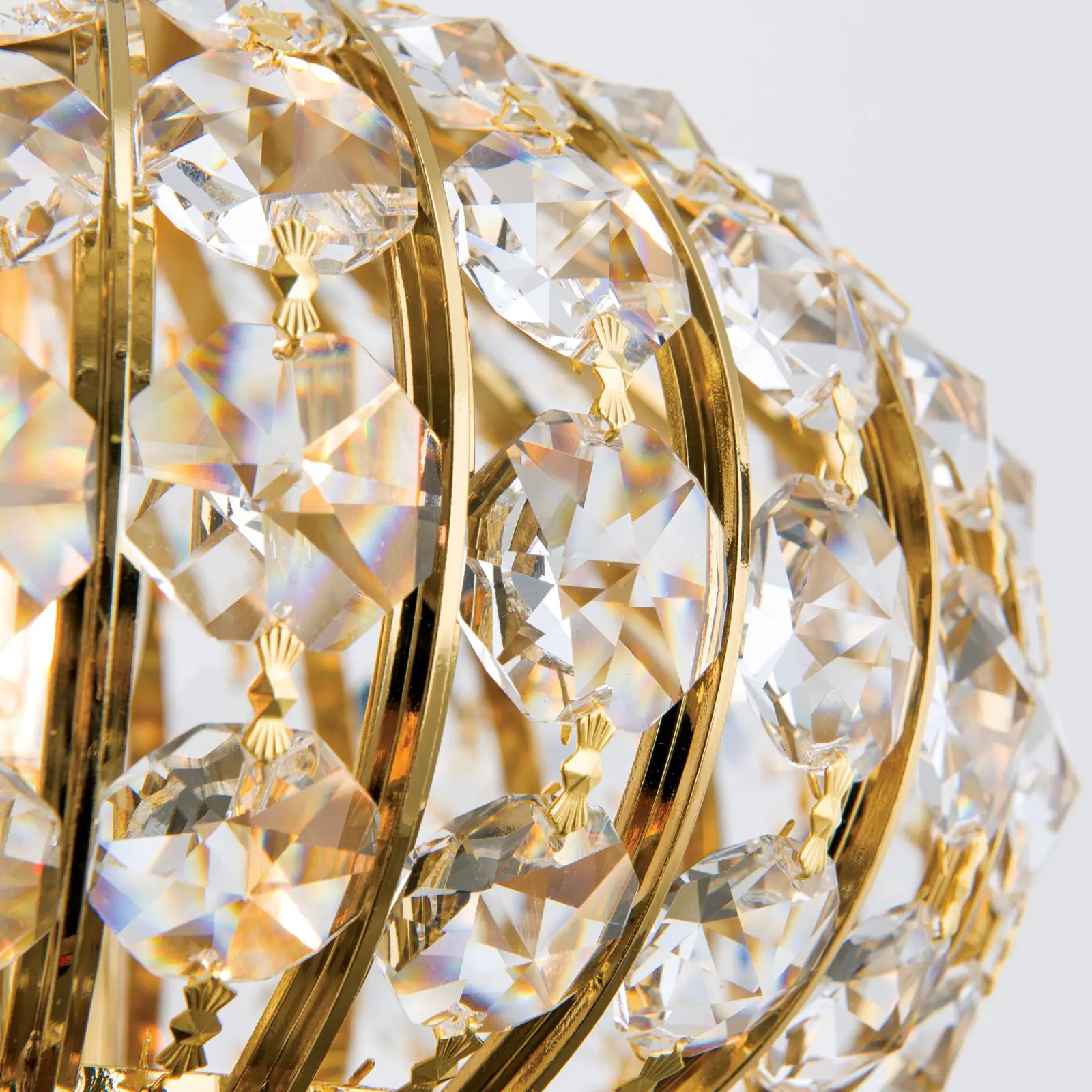 Kristalna zidna lampa ORIENTAL, 2 izvora svetla, zlato - 5