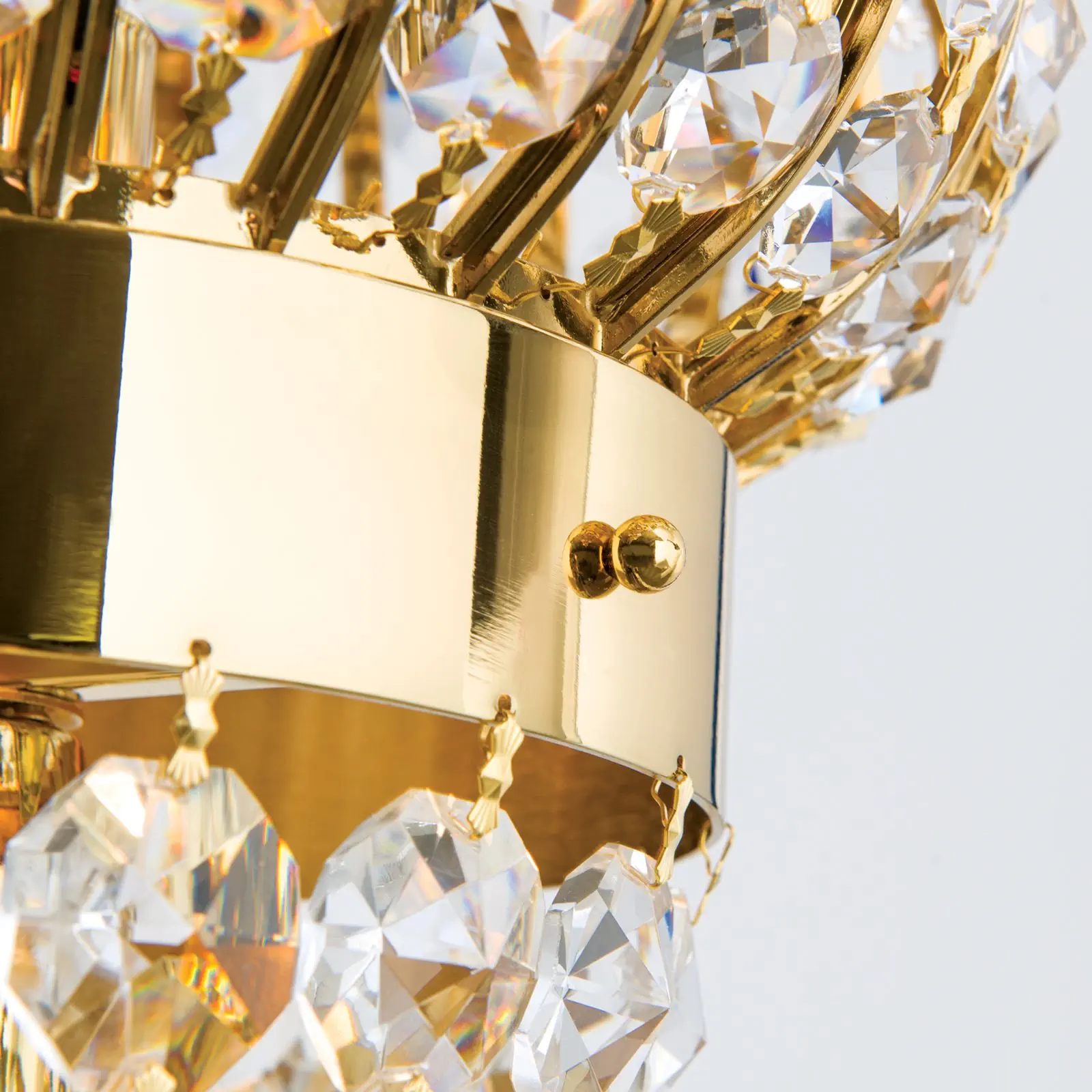 Kristalna zidna lampa ORIENTAL, 2 izvora svetla, zlato - 6