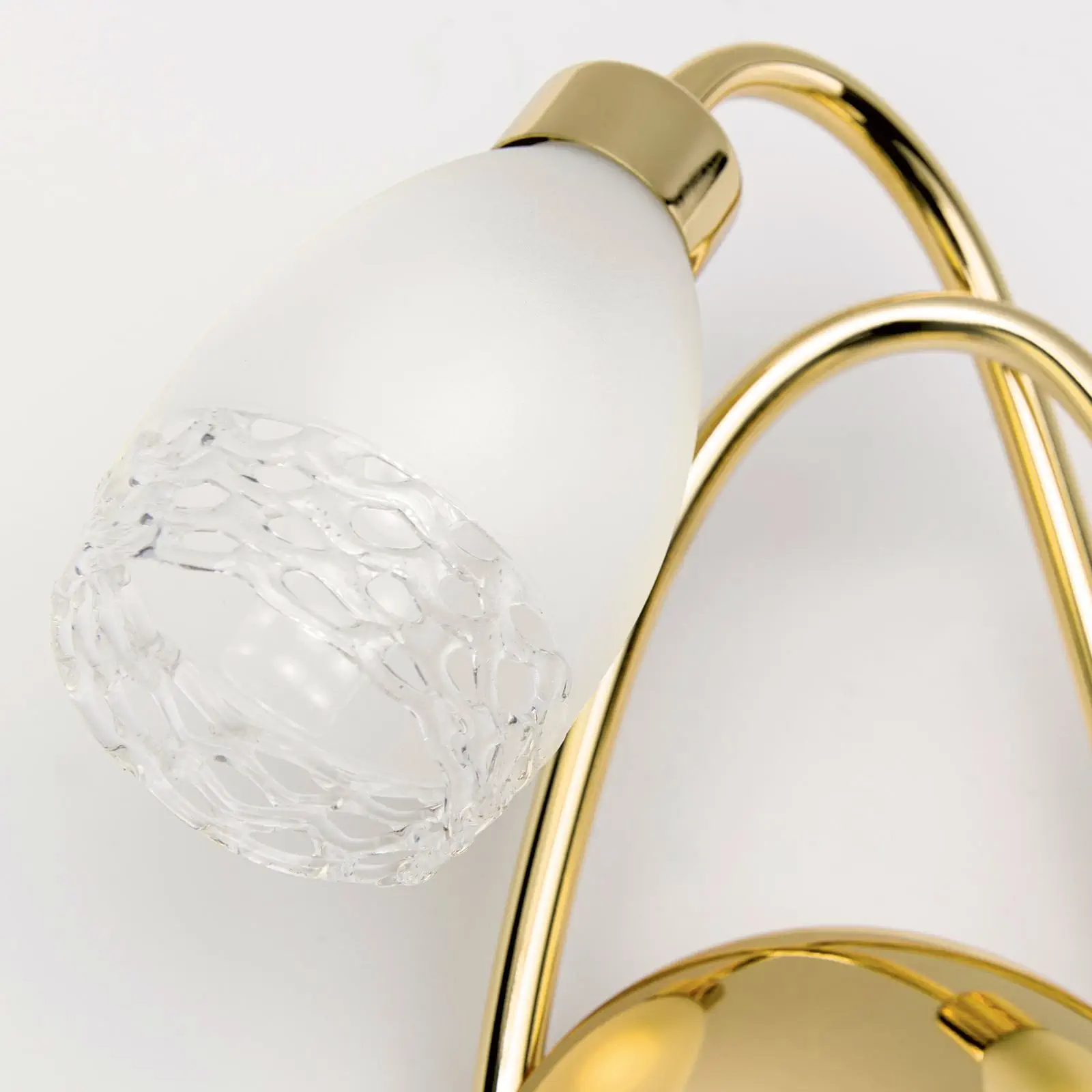 Zidna lampa CARLA, sa dva izvora svetla, sjajni mesing - 5