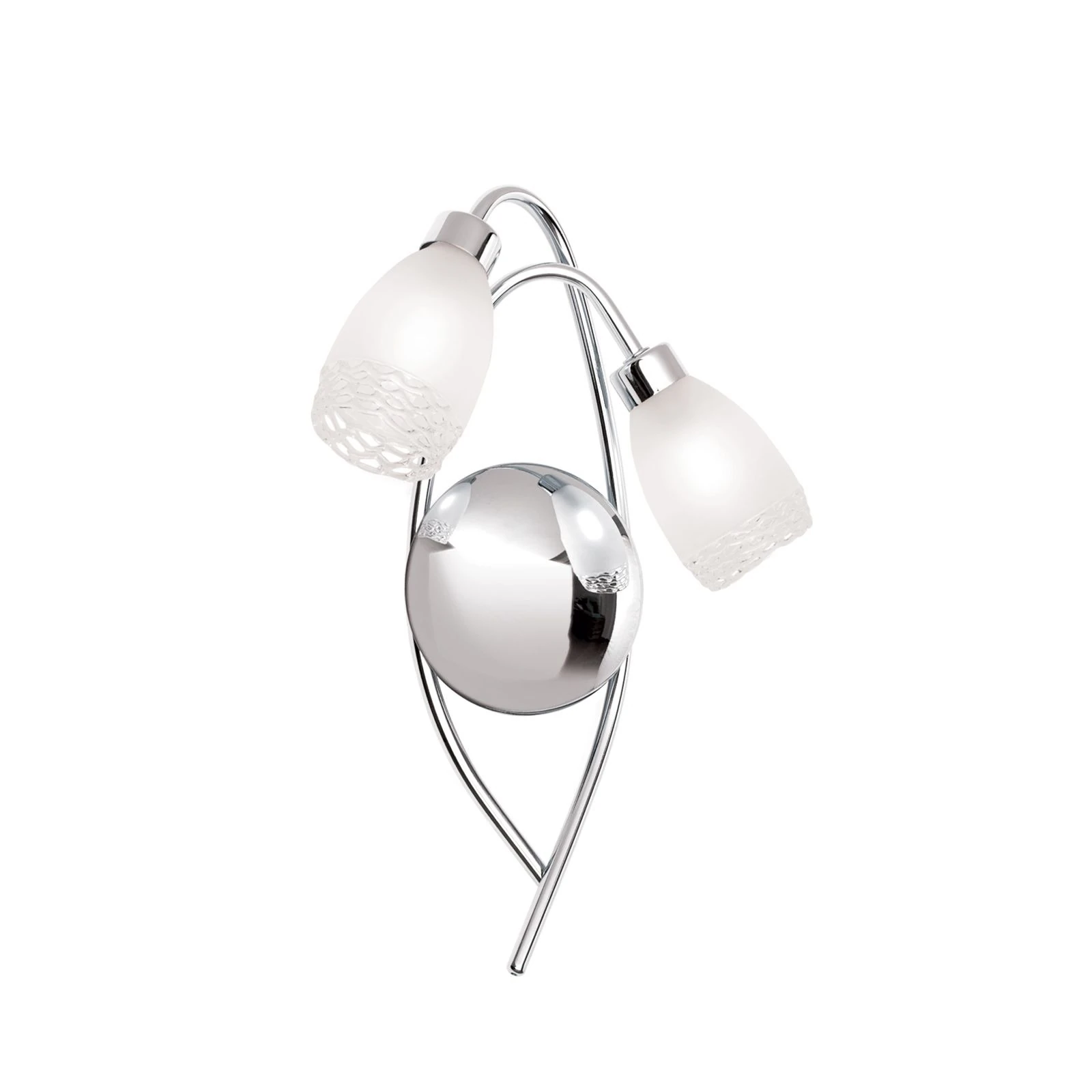 Zidna lampa CARLA, hrom, saten difuzno staklo - 4