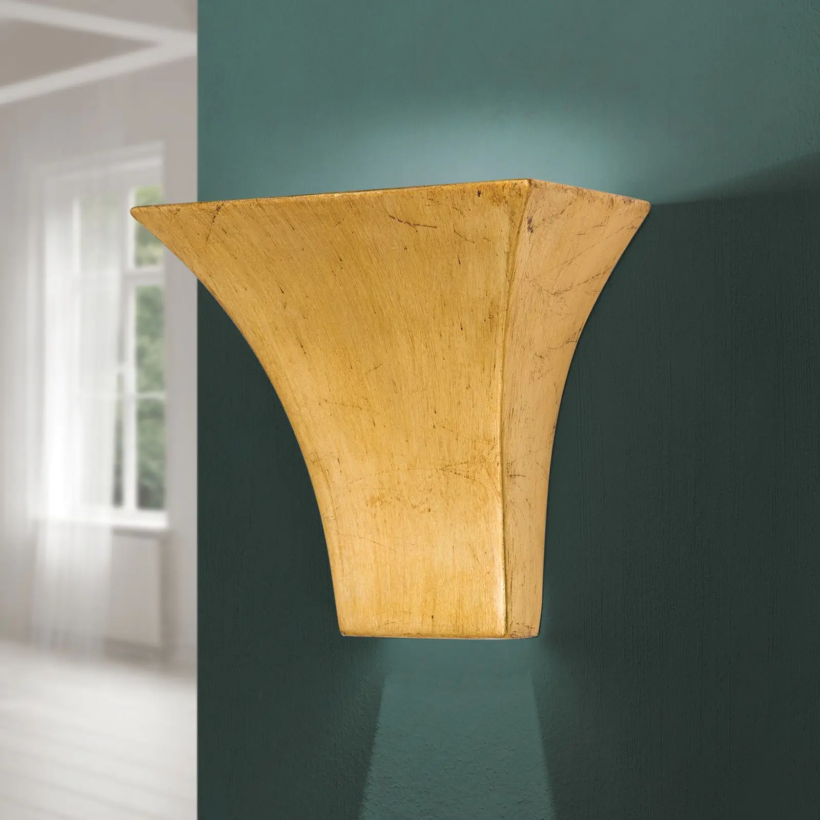 Zidna lampa BATON, sa jednim izvorom svetla, antik zlato - 1