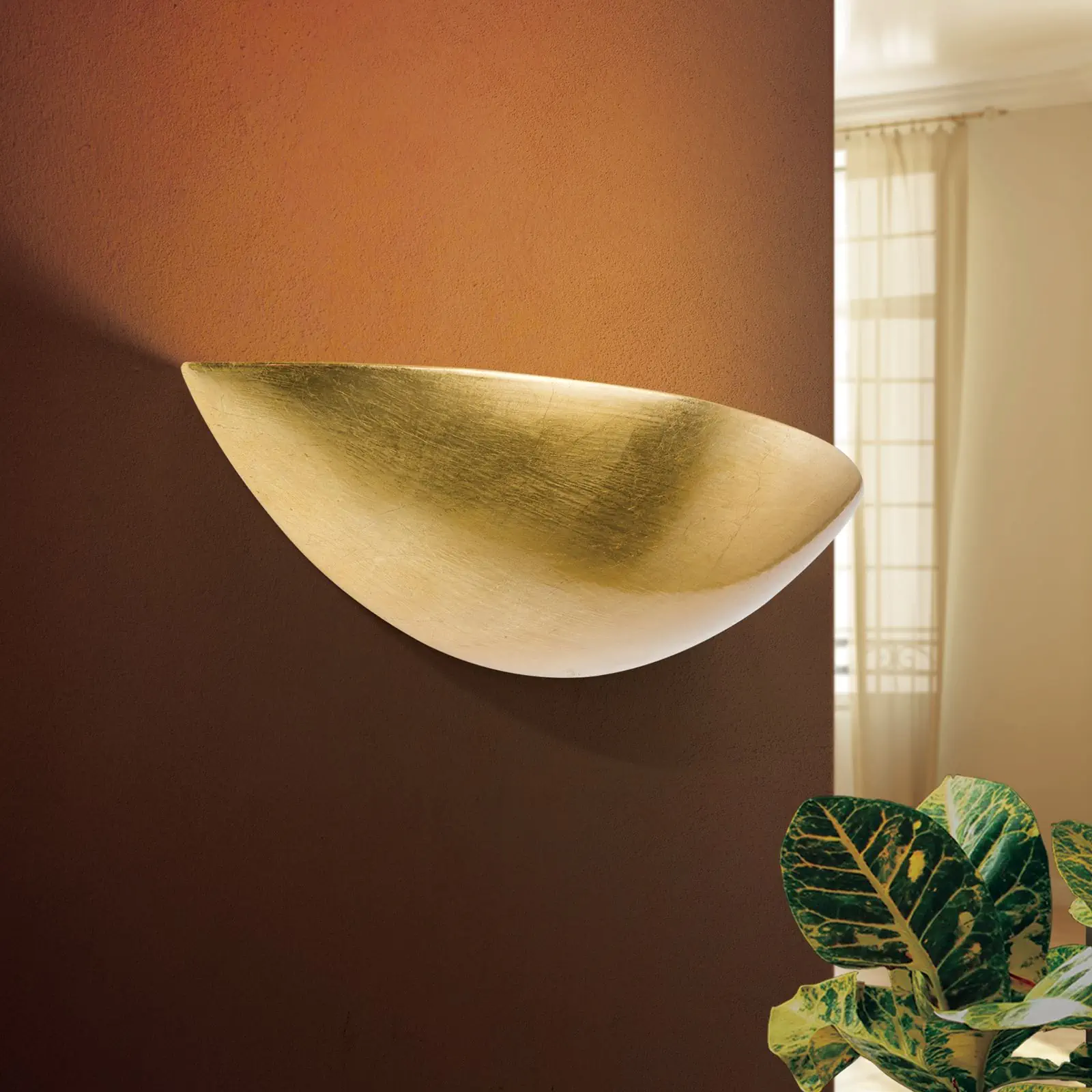 Zidna lampa BELVINA, sa jednim izvorom svetla, antik zlato - 2