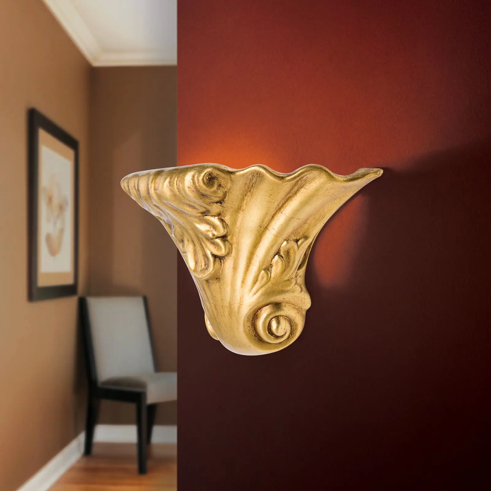 Zidna lampa BEATO, sa jednim izvorom svetla, antik zlato - 2