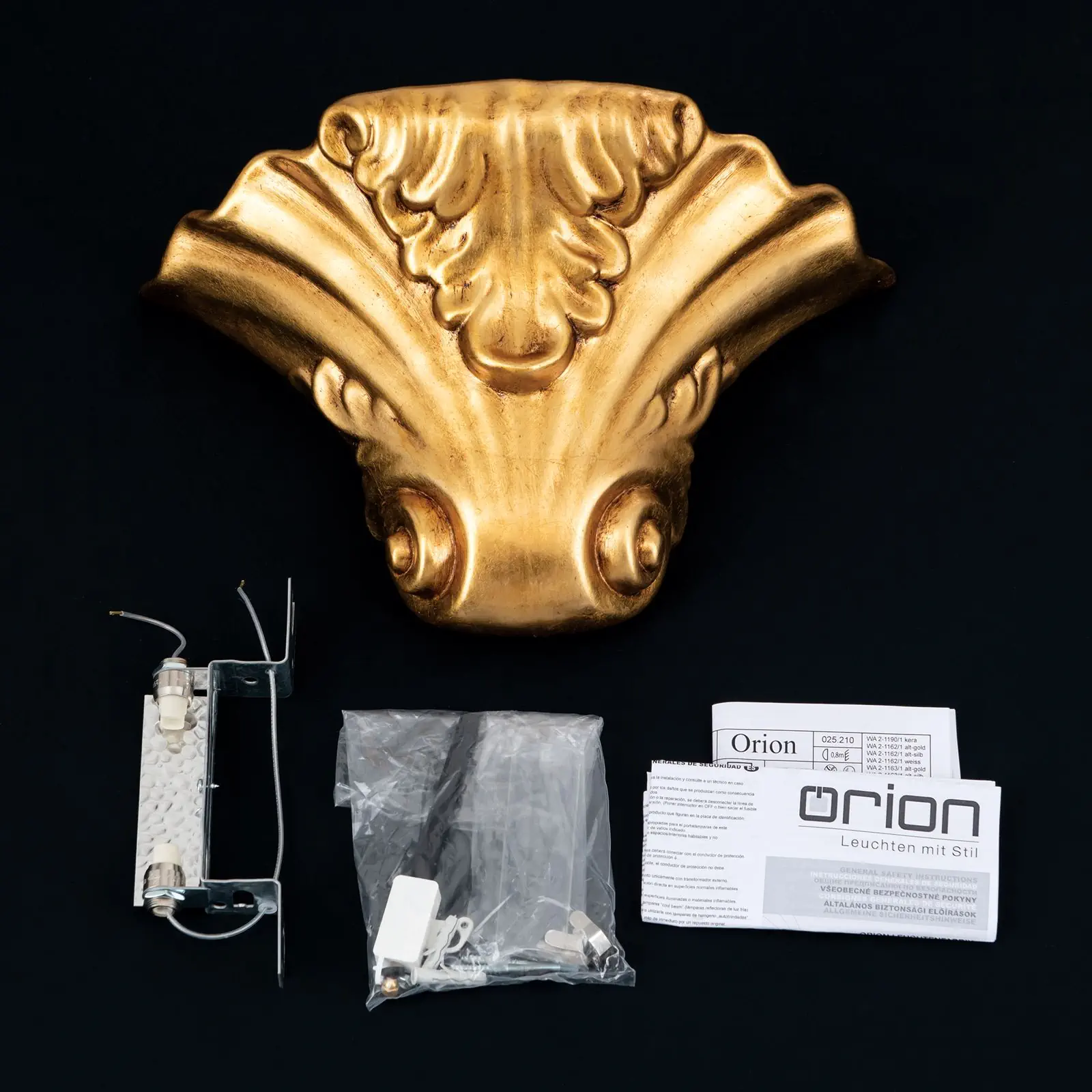 Zidna lampa BEATO, sa jednim izvorom svetla, antik zlato - 8