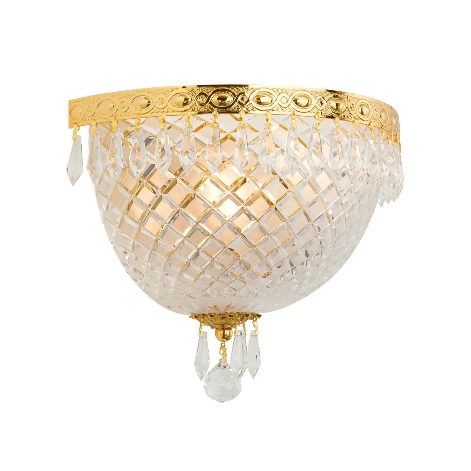 Zidna lampa EMPIRE CRYSTAL, sa dva izvora svetla, pozlaćeno - 4