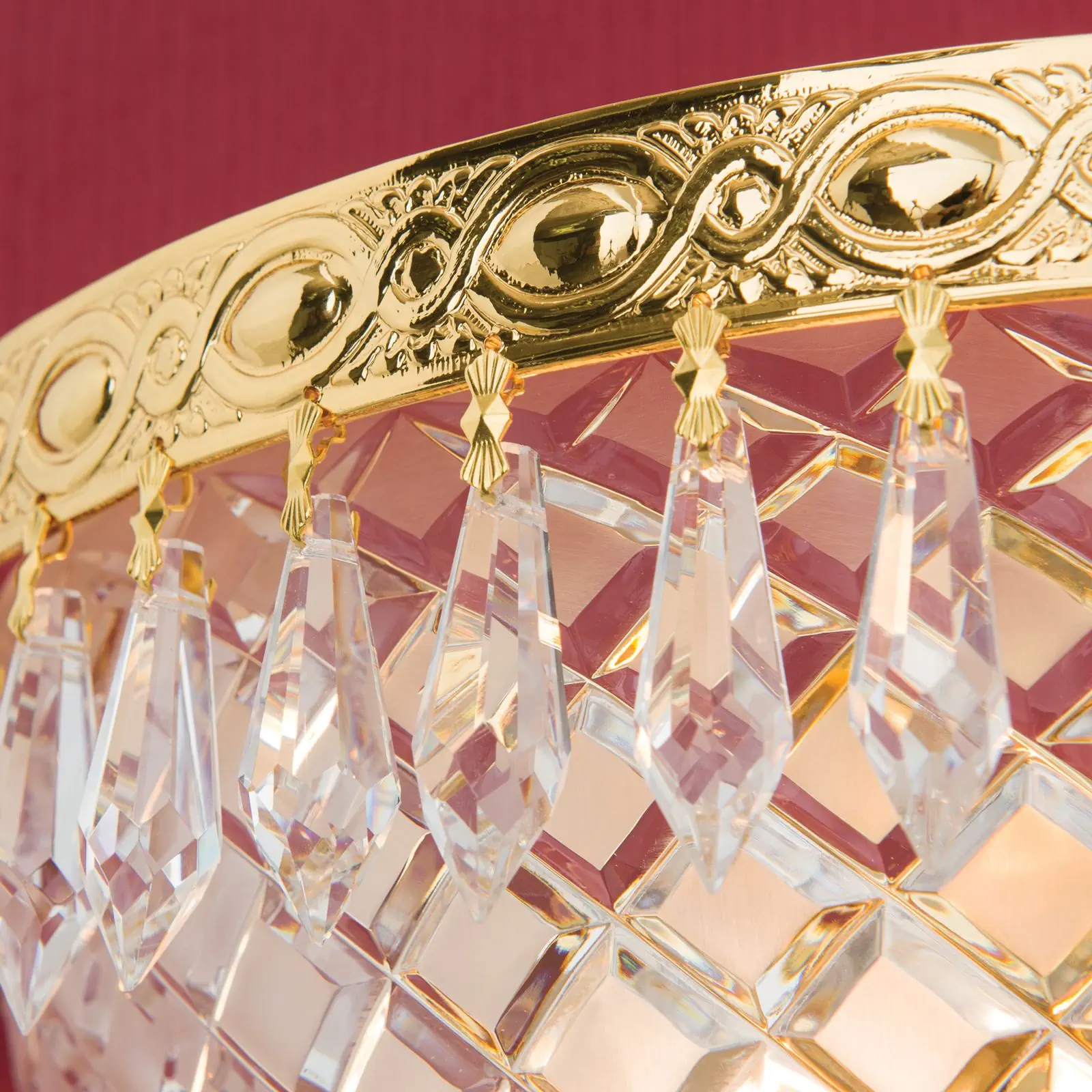 Zidna lampa EMPIRE CRYSTAL, sa dva izvora svetla, pozlaćeno - 5