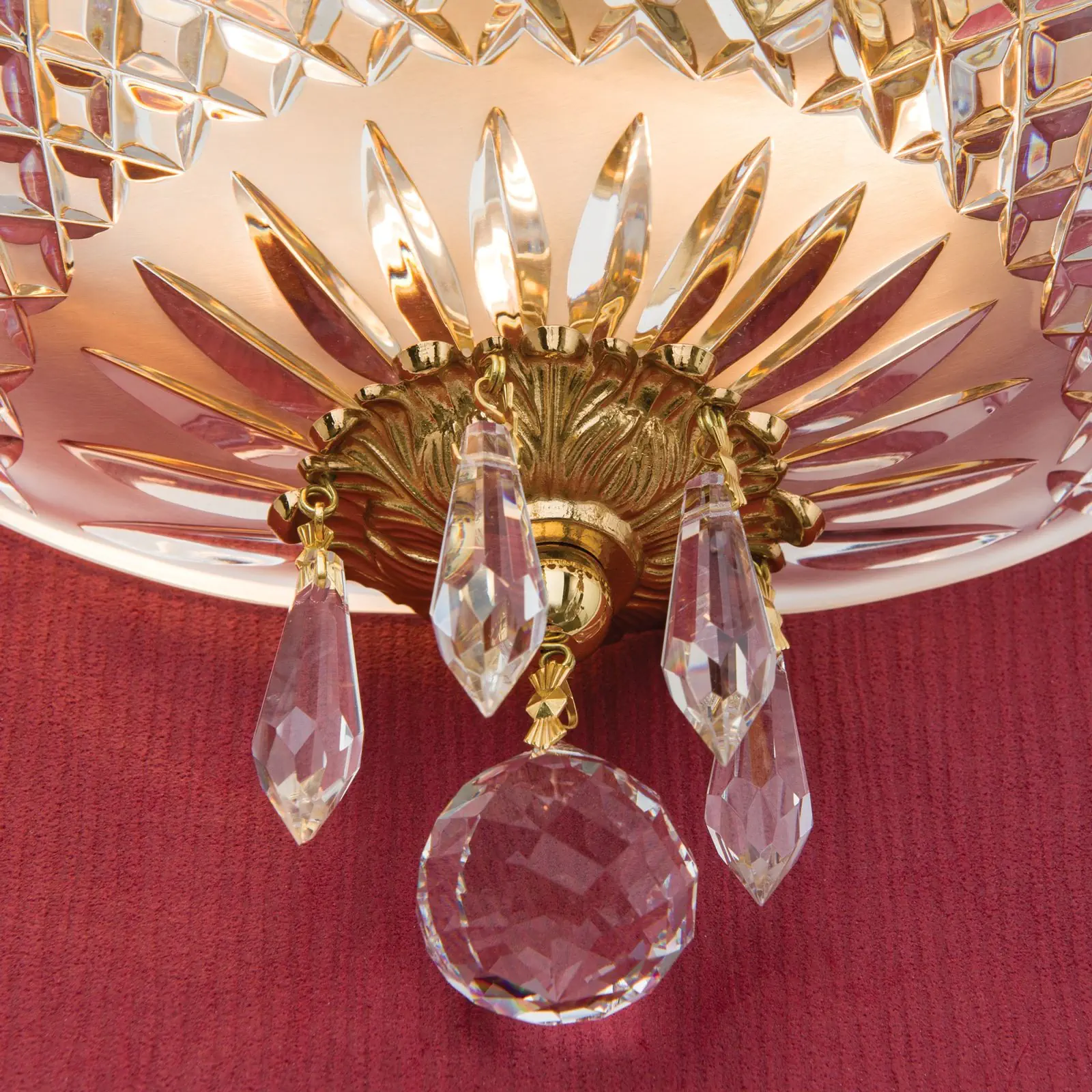 Zidna lampa EMPIRE CRYSTAL, sa dva izvora svetla, pozlaćeno - 6