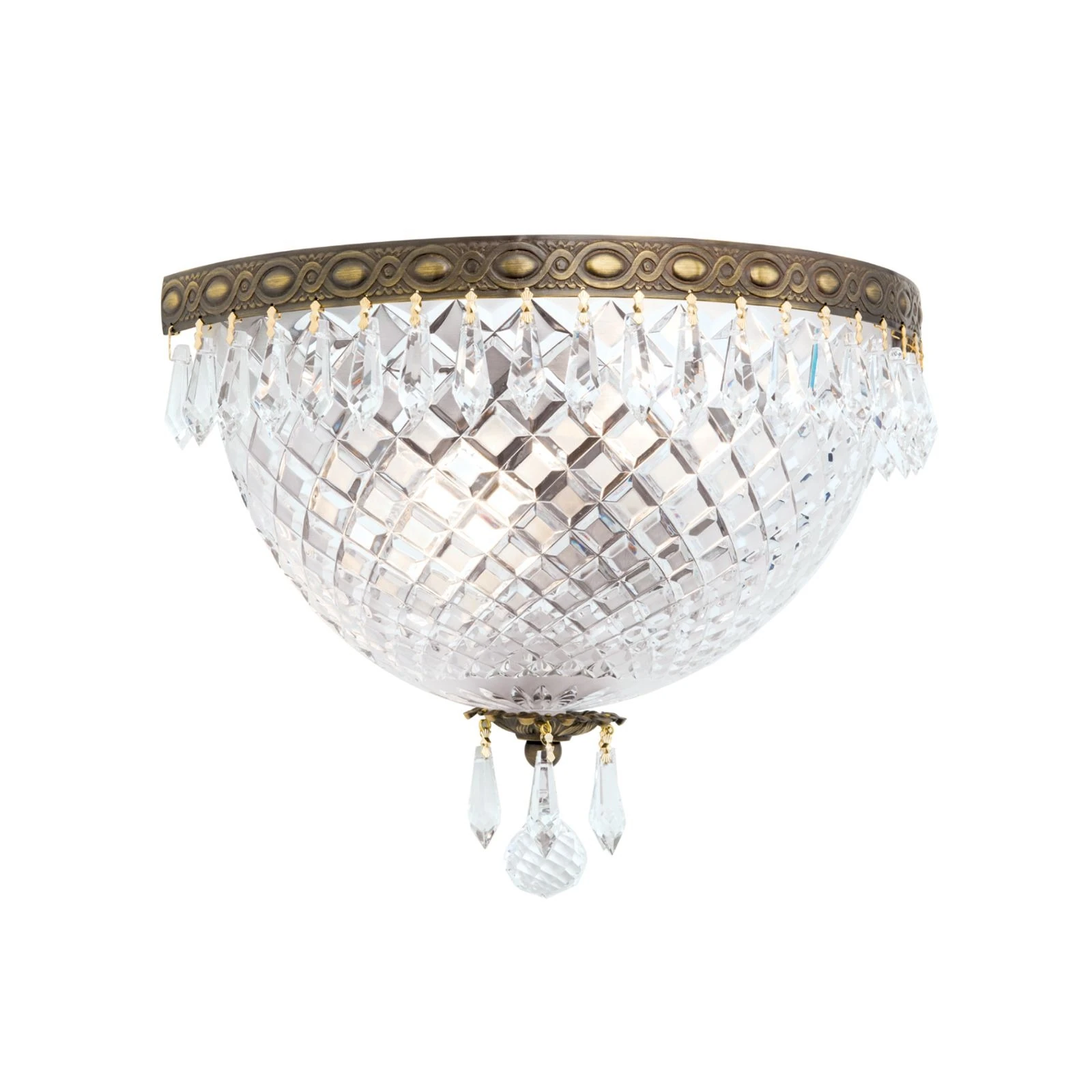 Zidna lampa EMPIRE CRYSTAL, sa dva izvora svetla, tamni antik mesing - 4